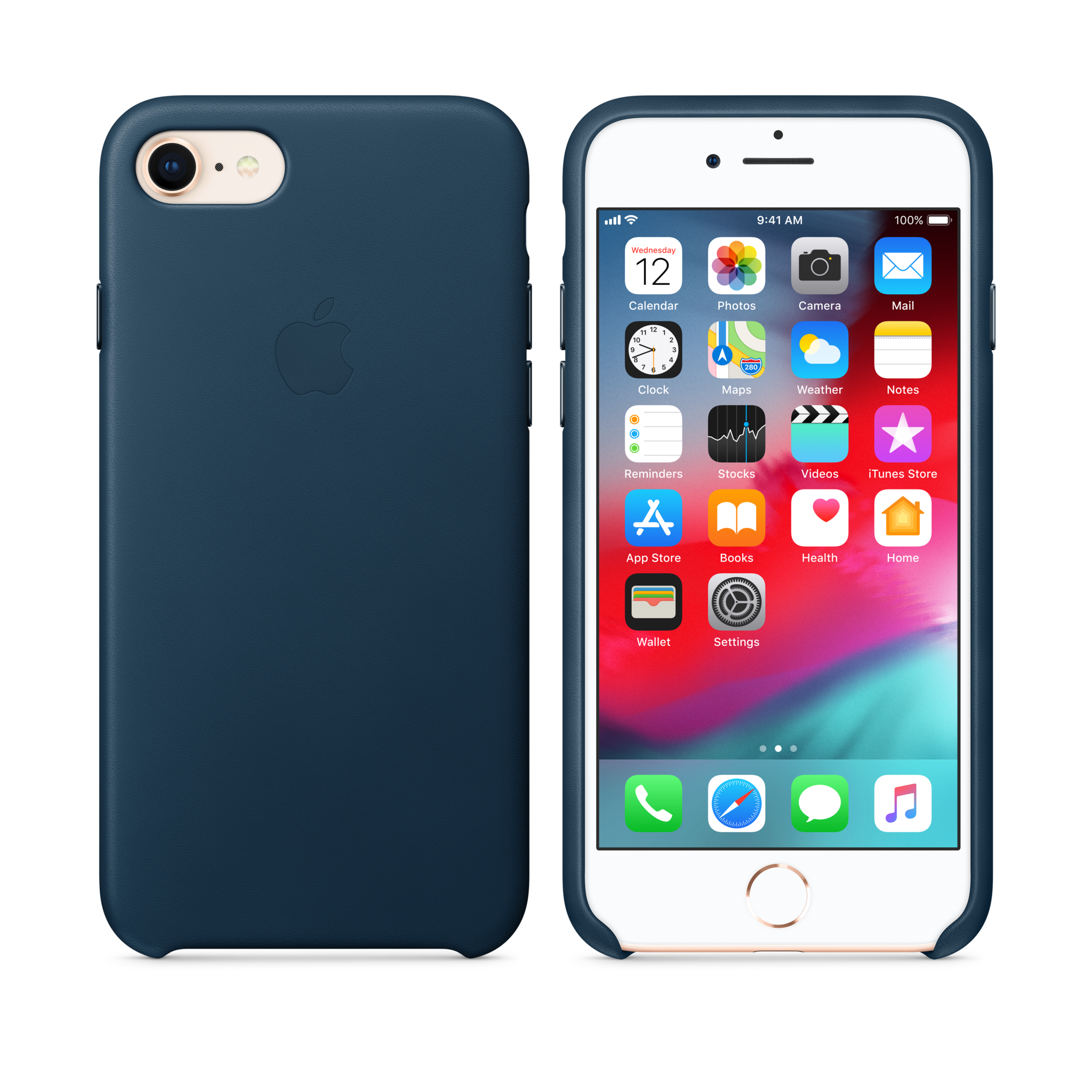 iPhone 8 / 7 Leather Case — Cosmos Blue