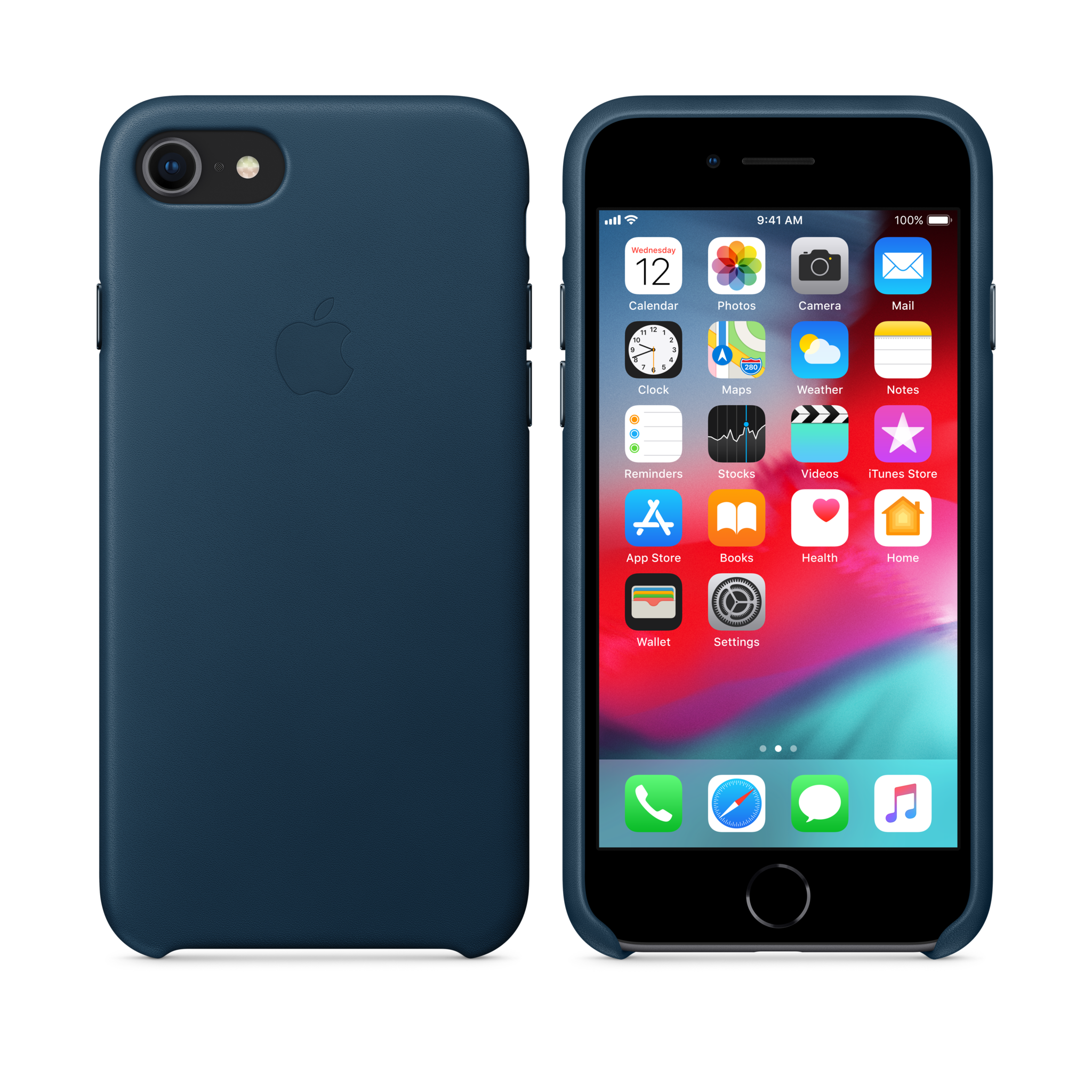 iPhone 8 / 7 Leather Case — Cosmos Blue