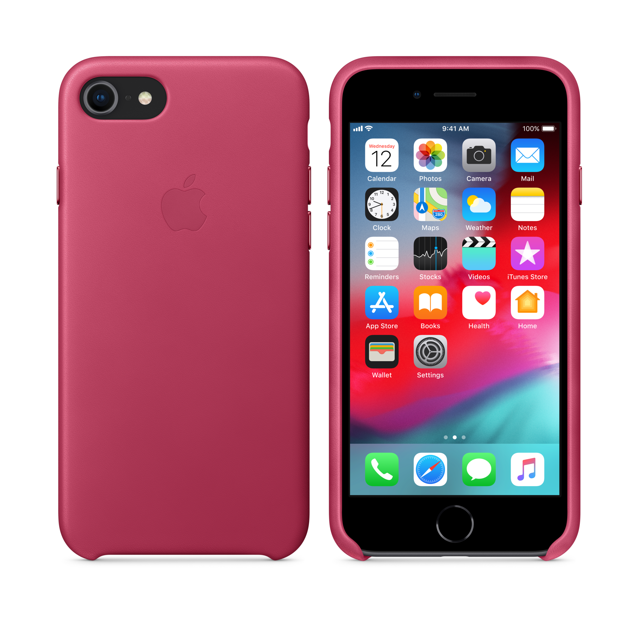 iPhone 8 / 7 Leather Case — Pink Fuchsia