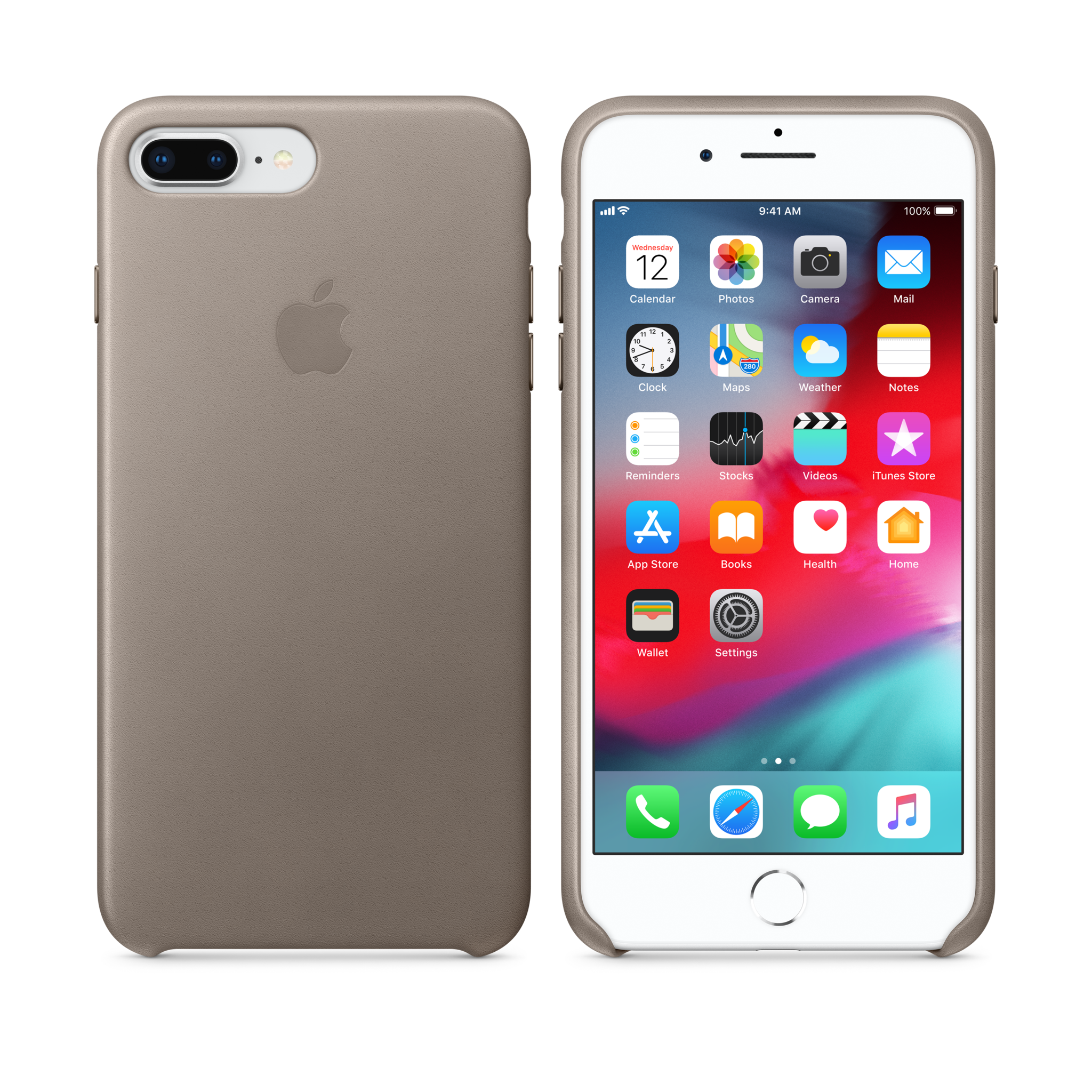 iPhone 8 Plus / 7 Plus Leather Case — Taupe
