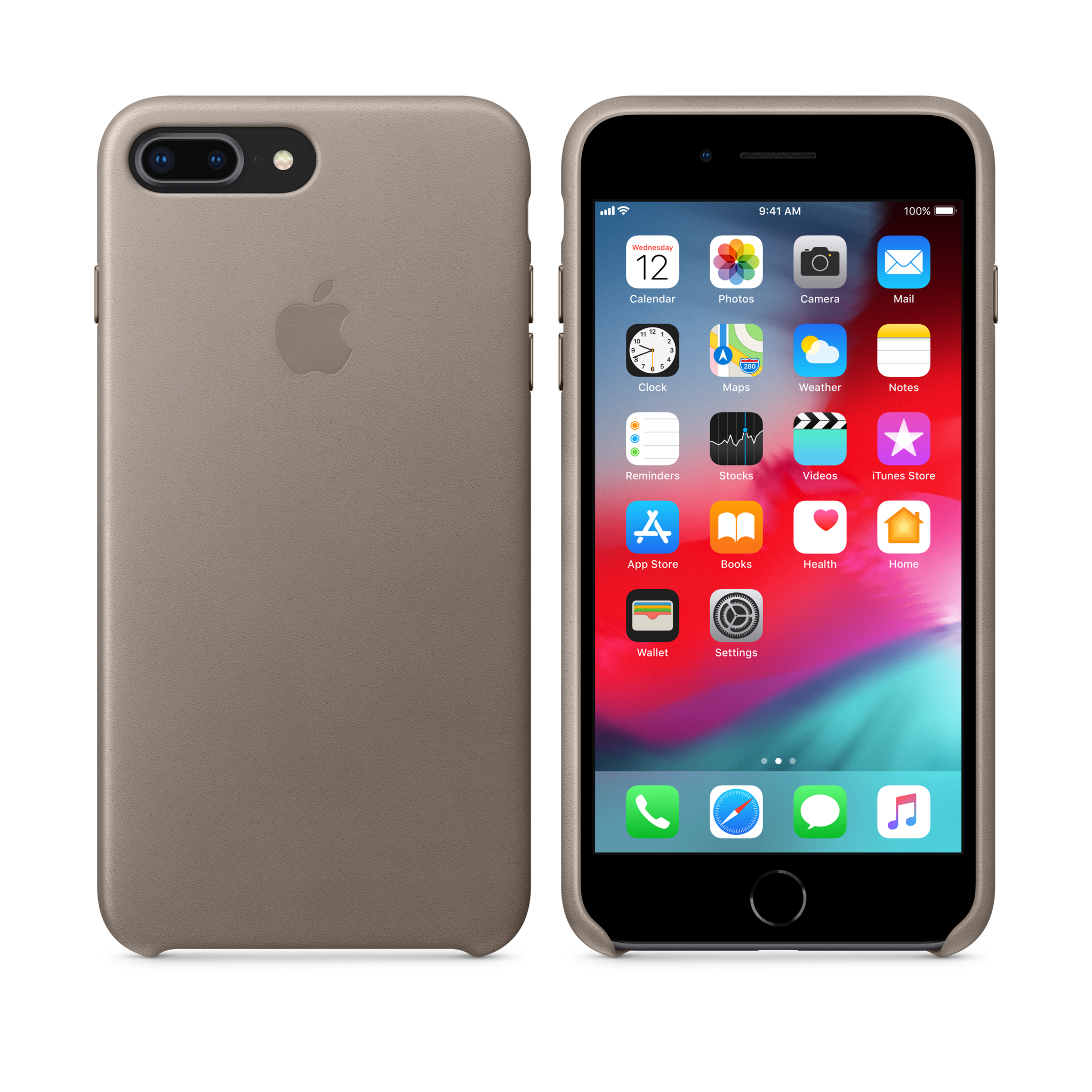iPhone 8 Plus / 7 Plus Leather Case — Taupe