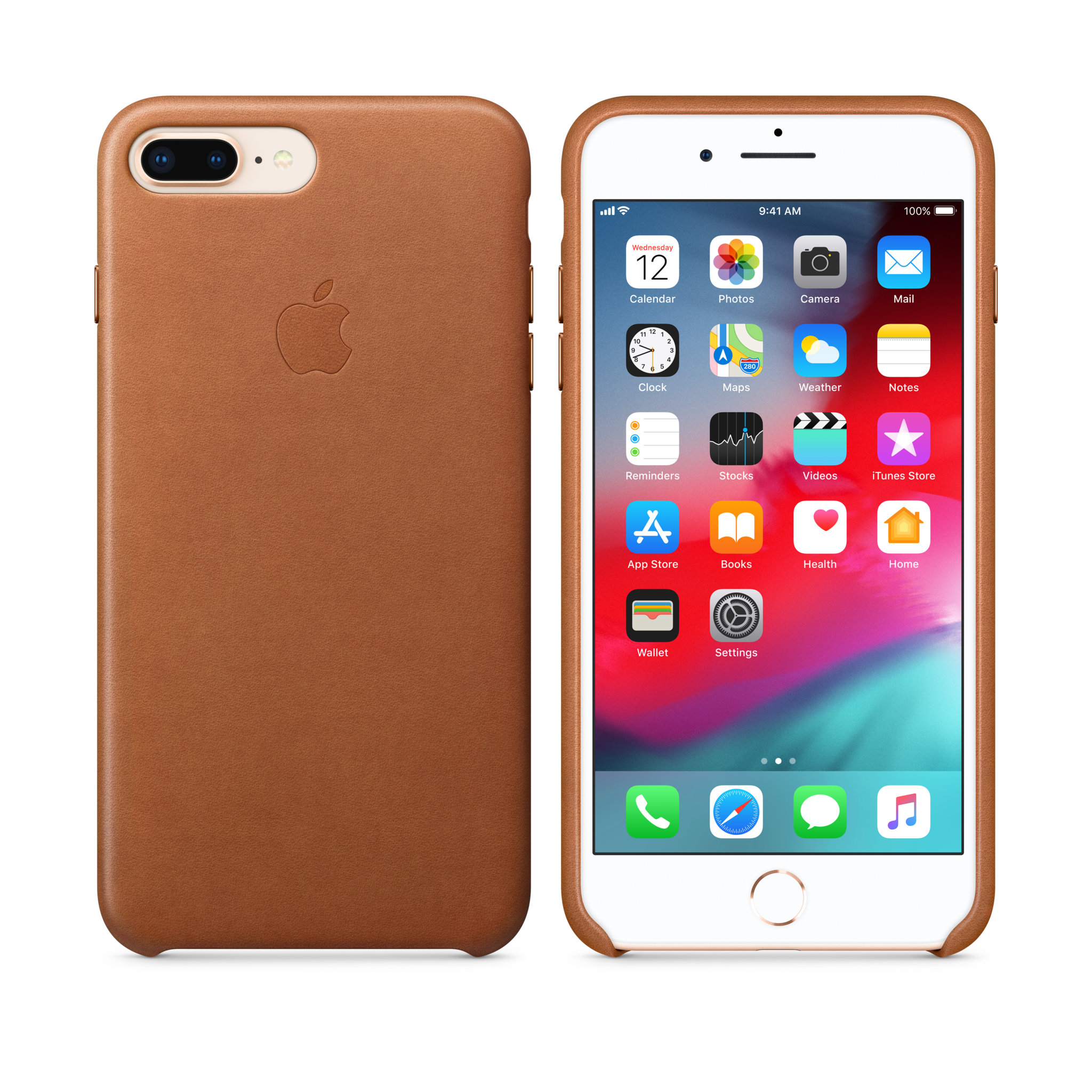 iPhone 8 Plus / 7 Plus Leather Case — Saddle Brown