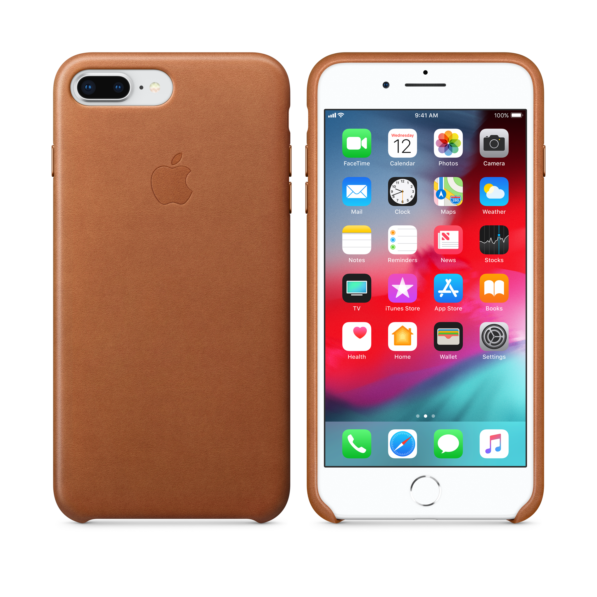 iPhone 8 Plus / 7 Plus Leather Case — Saddle Brown