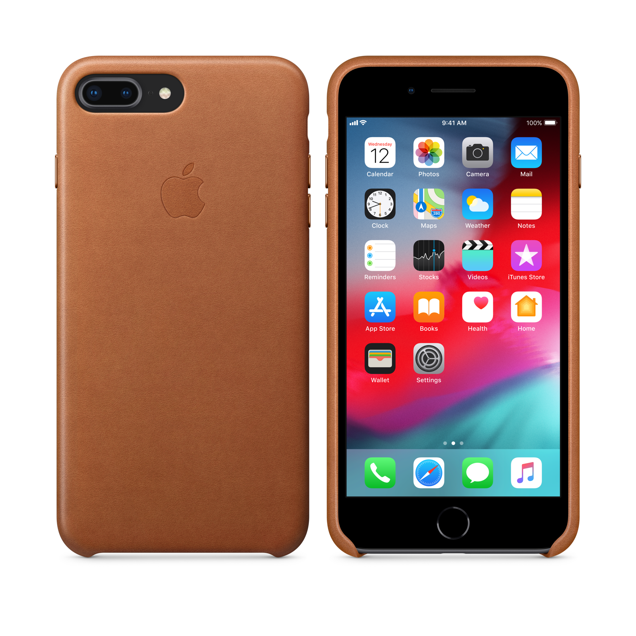 iPhone 8 Plus / 7 Plus Leather Case — Saddle Brown