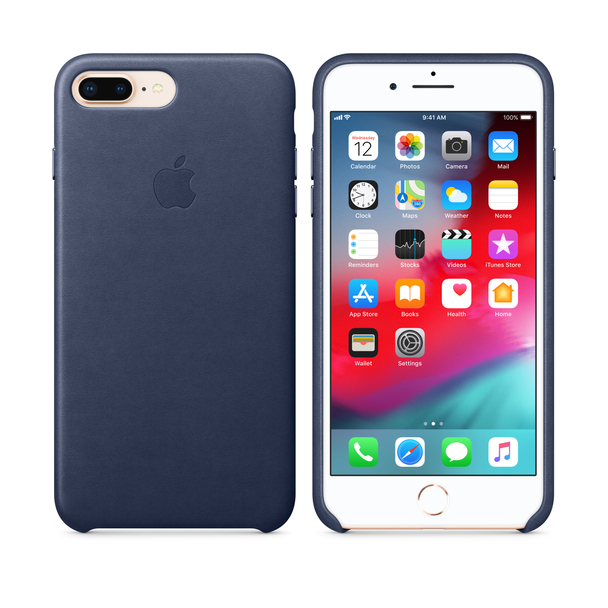 iPhone 8 Plus / 7 Plus Leather Case — Midnight Blue