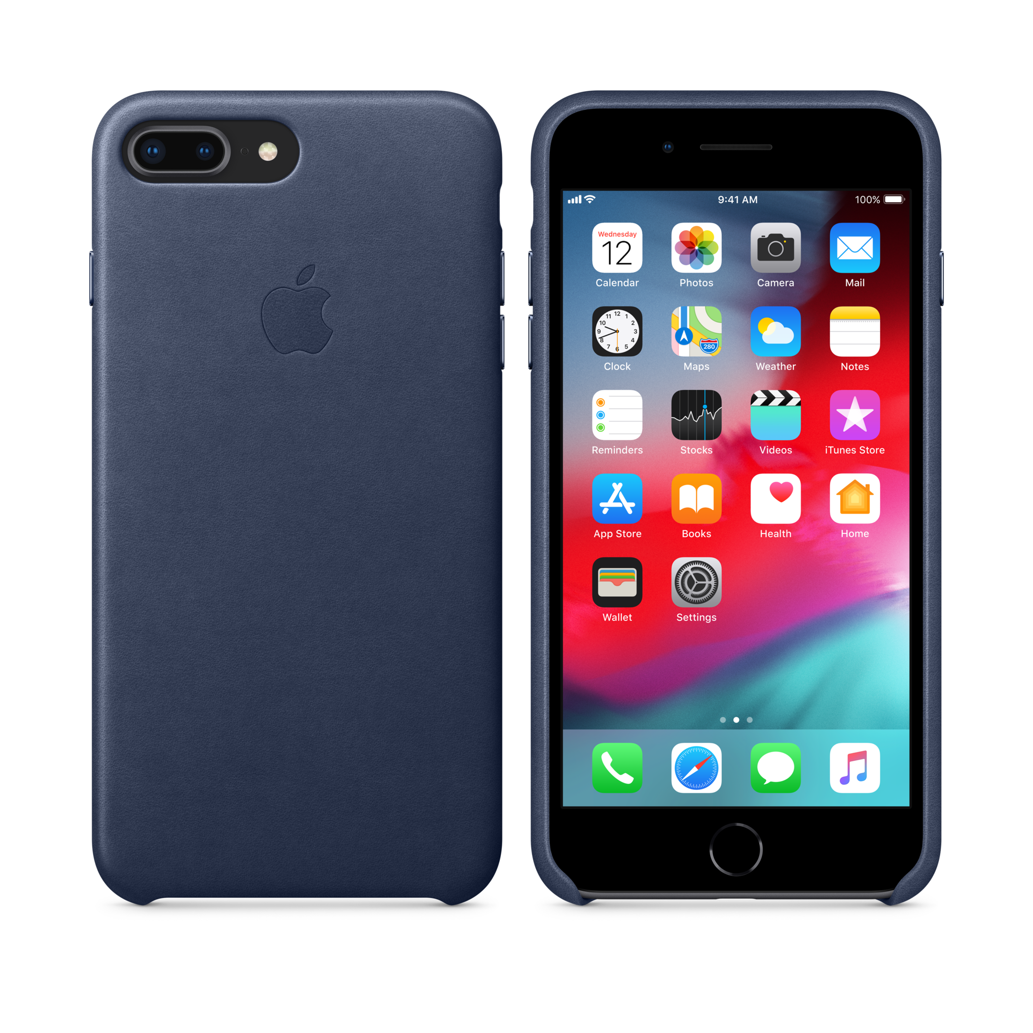 iPhone 8 Plus / 7 Plus Leather Case — Midnight Blue