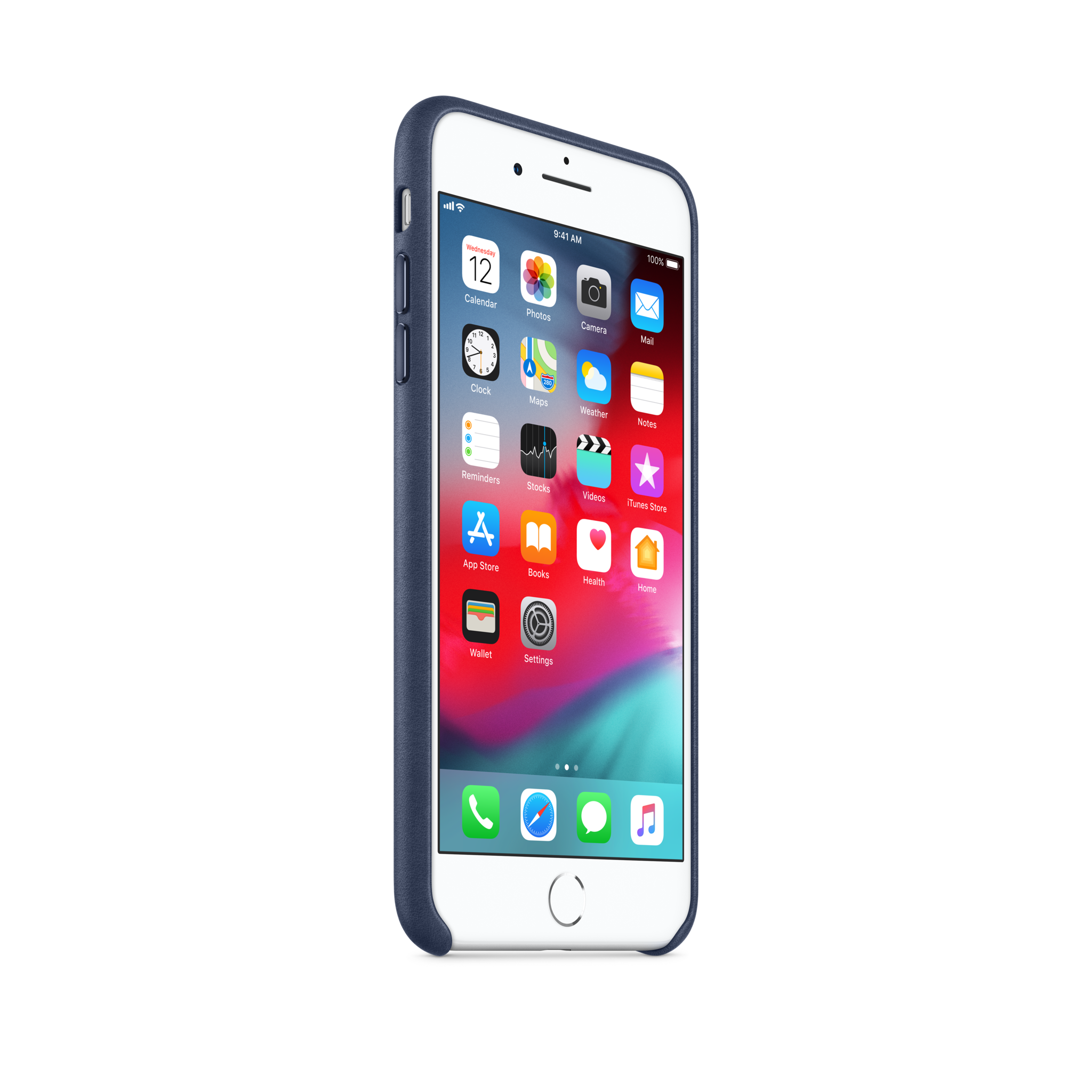 iPhone 8 Plus / 7 Plus Leather Case — Midnight Blue