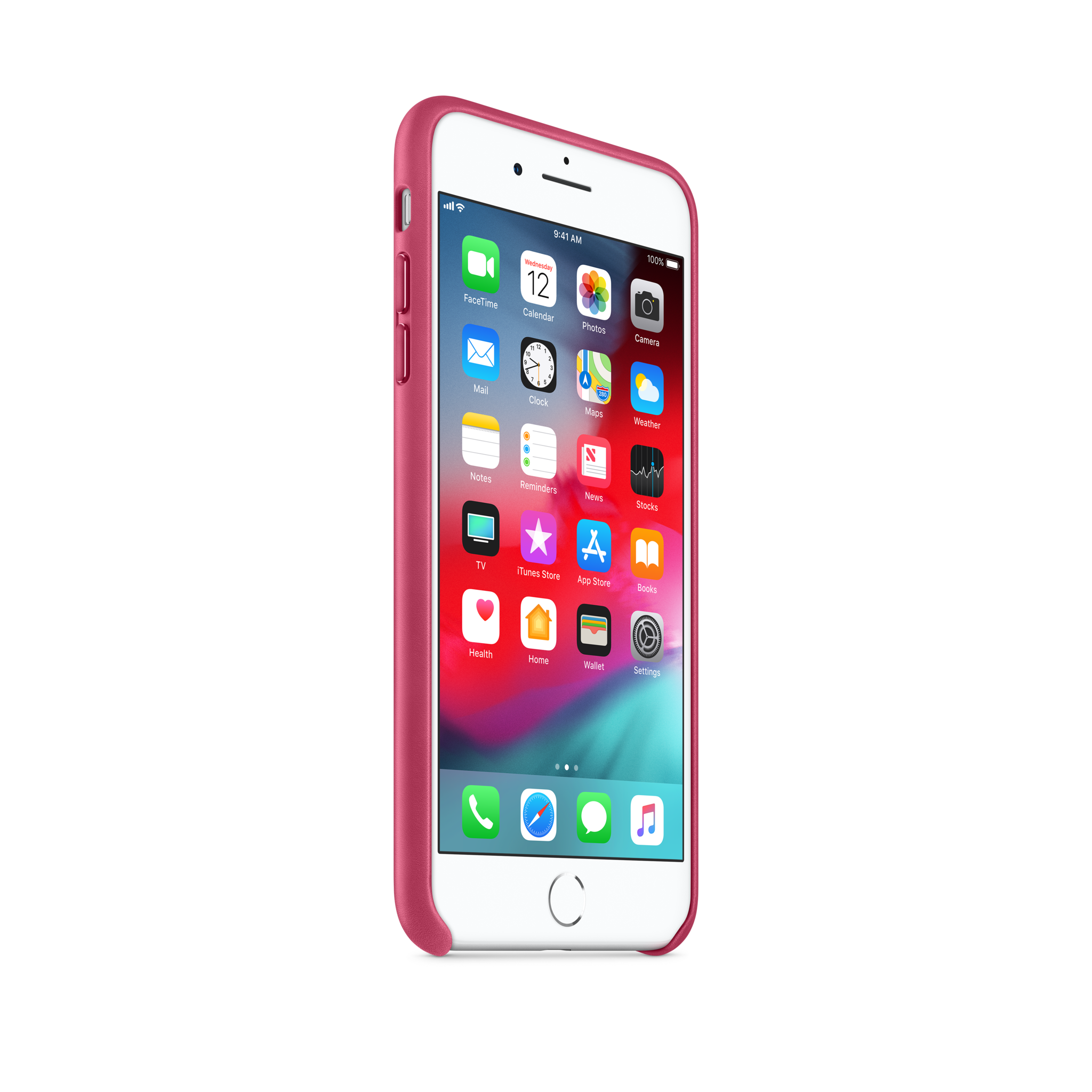 iPhone 8 Plus / 7 Plus Leather Case — Pink Fuchsia