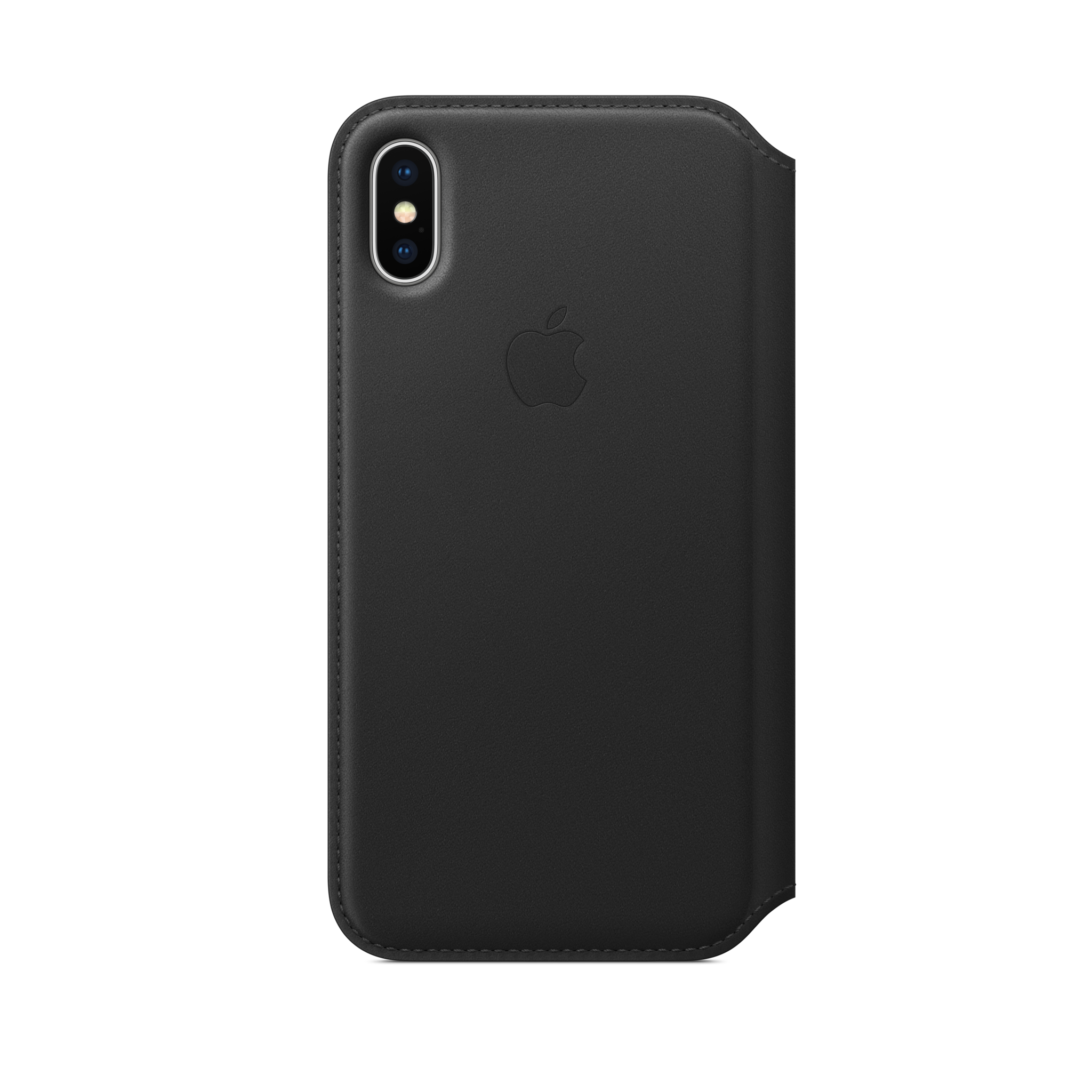 iPhone X Leather Folio — Black