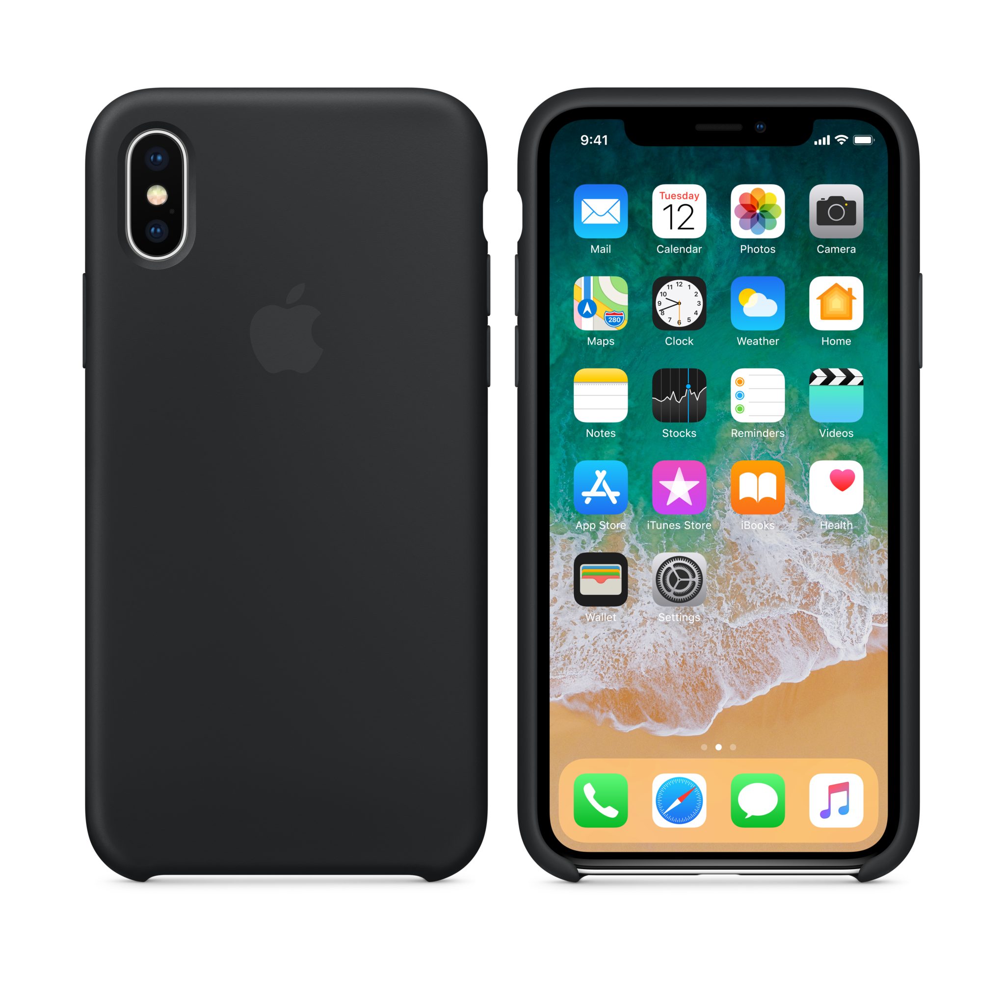 iPhone X Silicone Case — Black