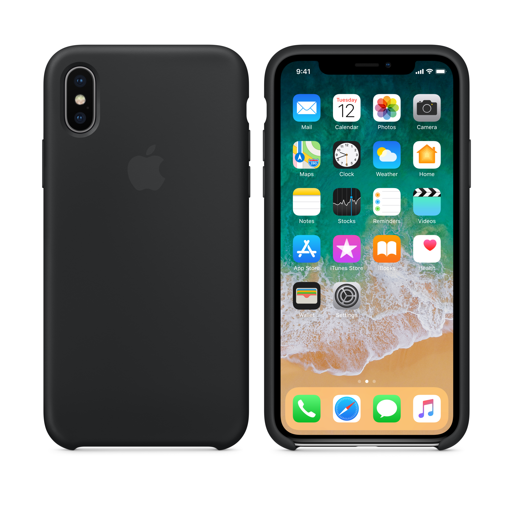 iPhone X Silicone Case — Black