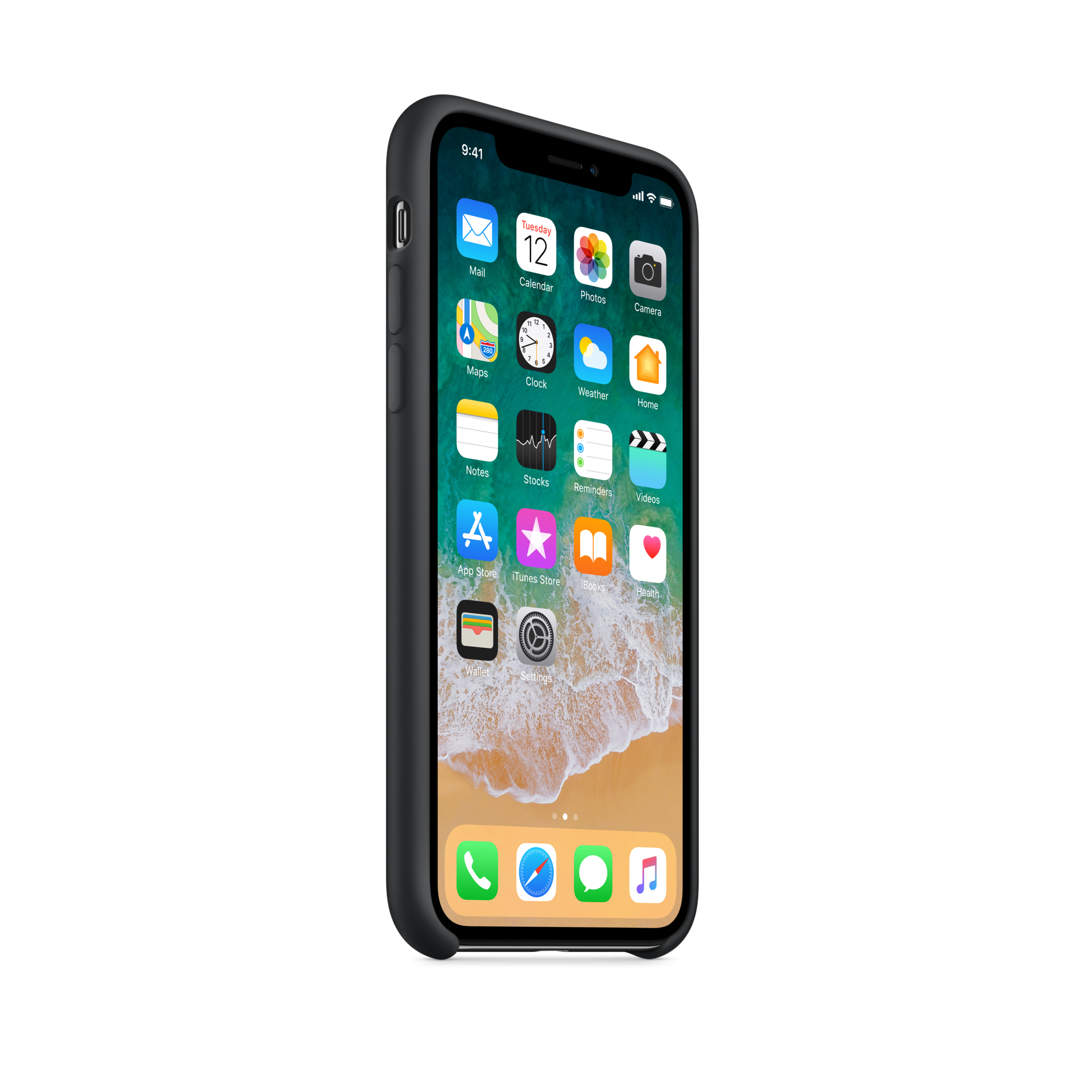 iPhone X Silicone Case — Black