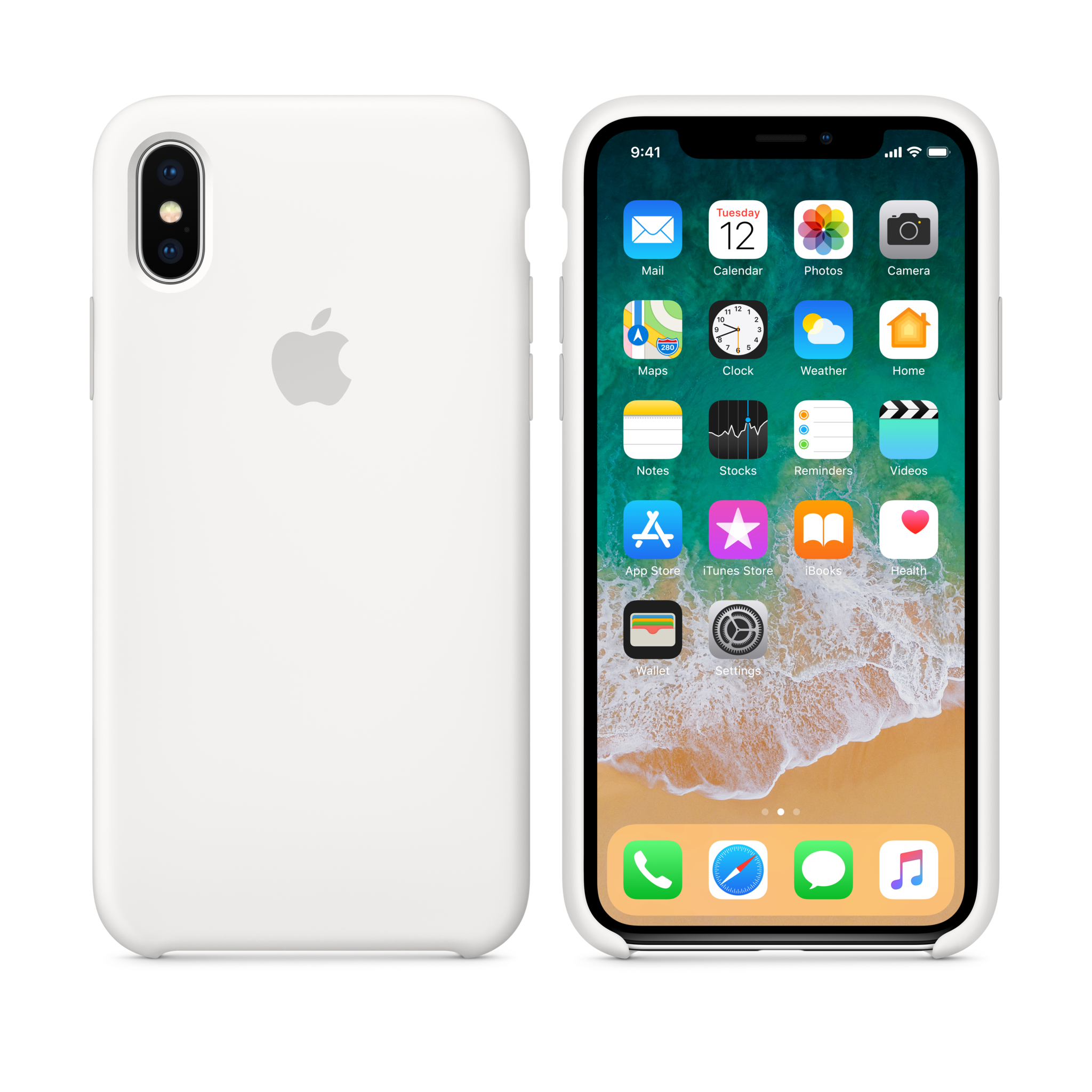 iPhone X Silicone Case — White