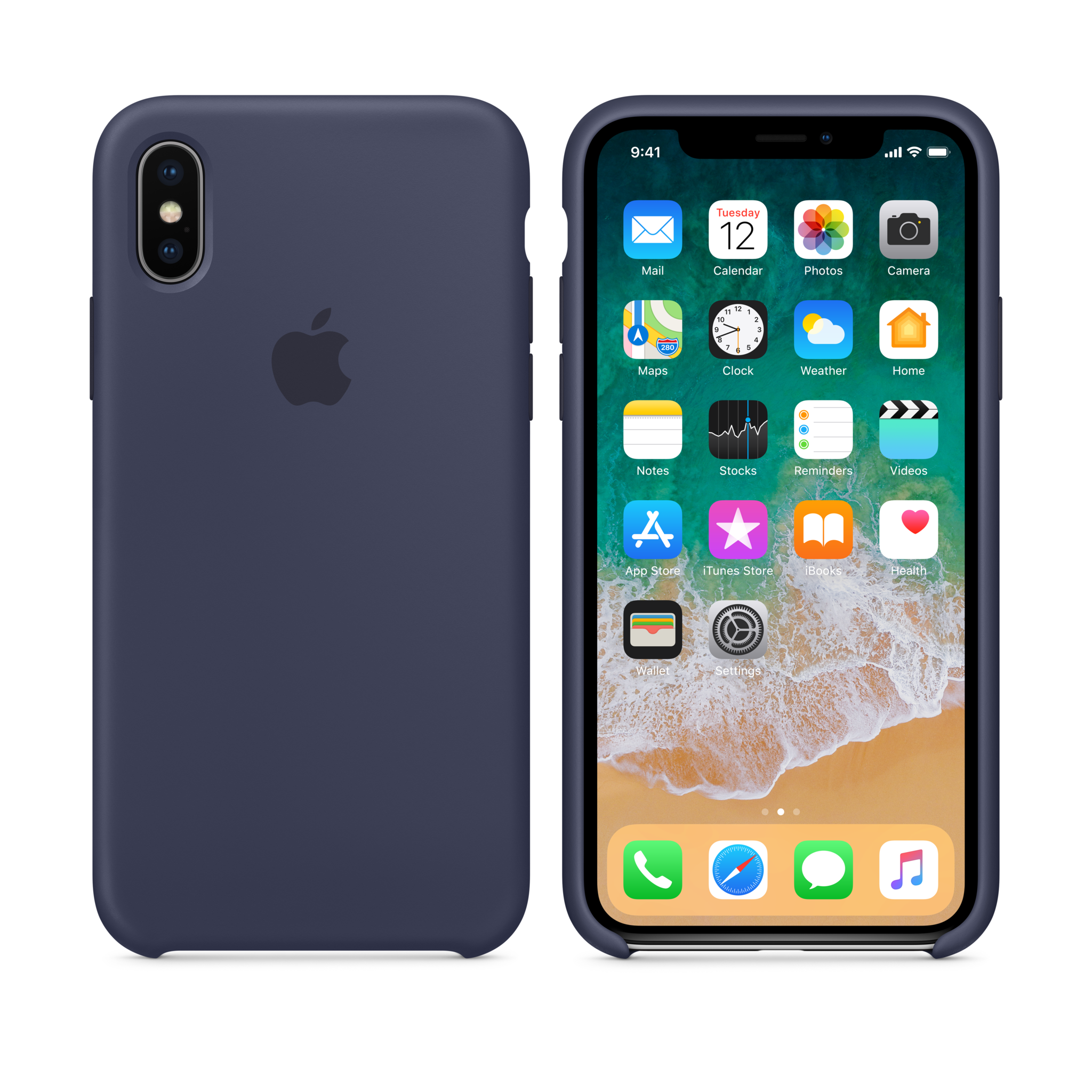 iPhone X Silicone Case — Midnight Blue
