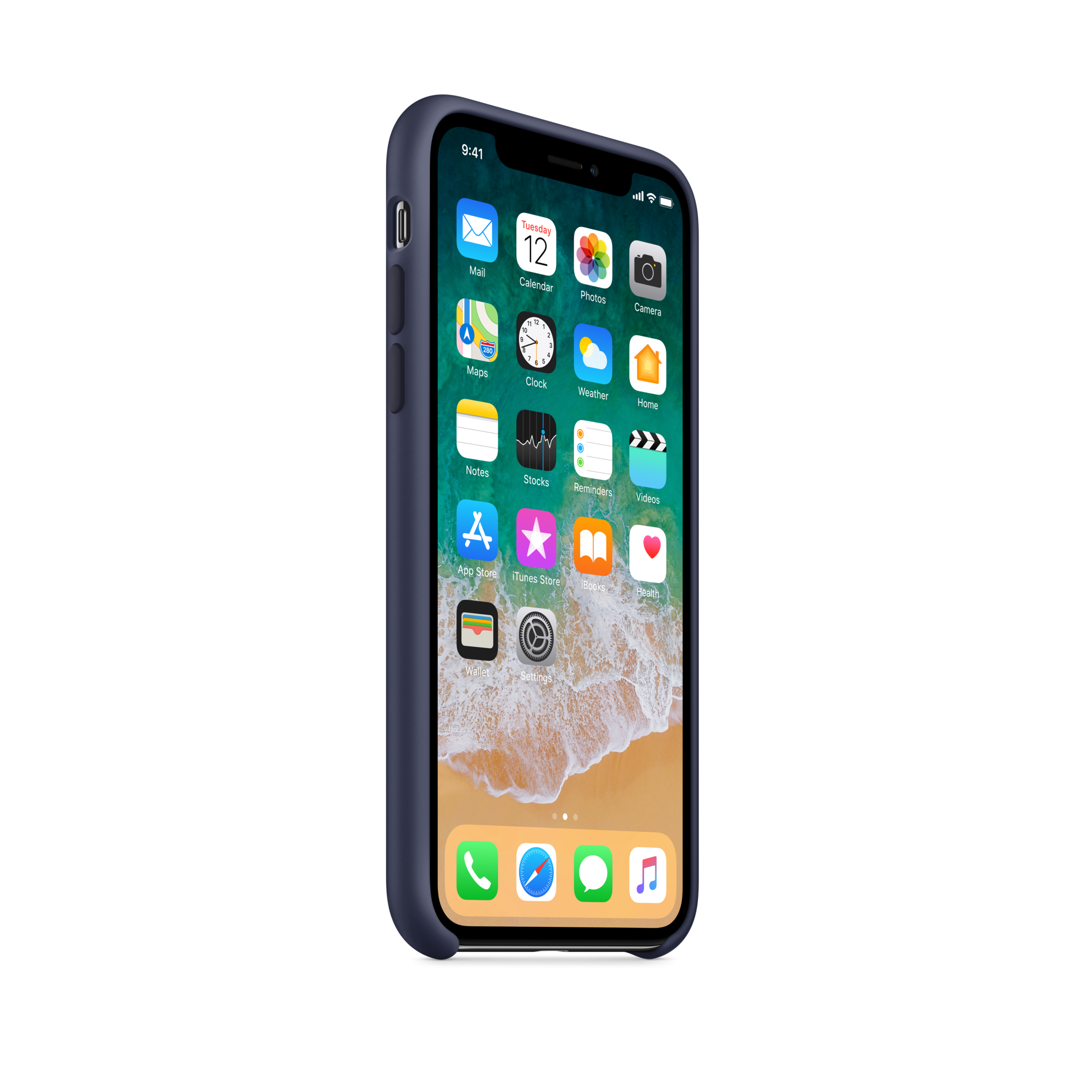 iPhone X Silicone Case — Midnight Blue