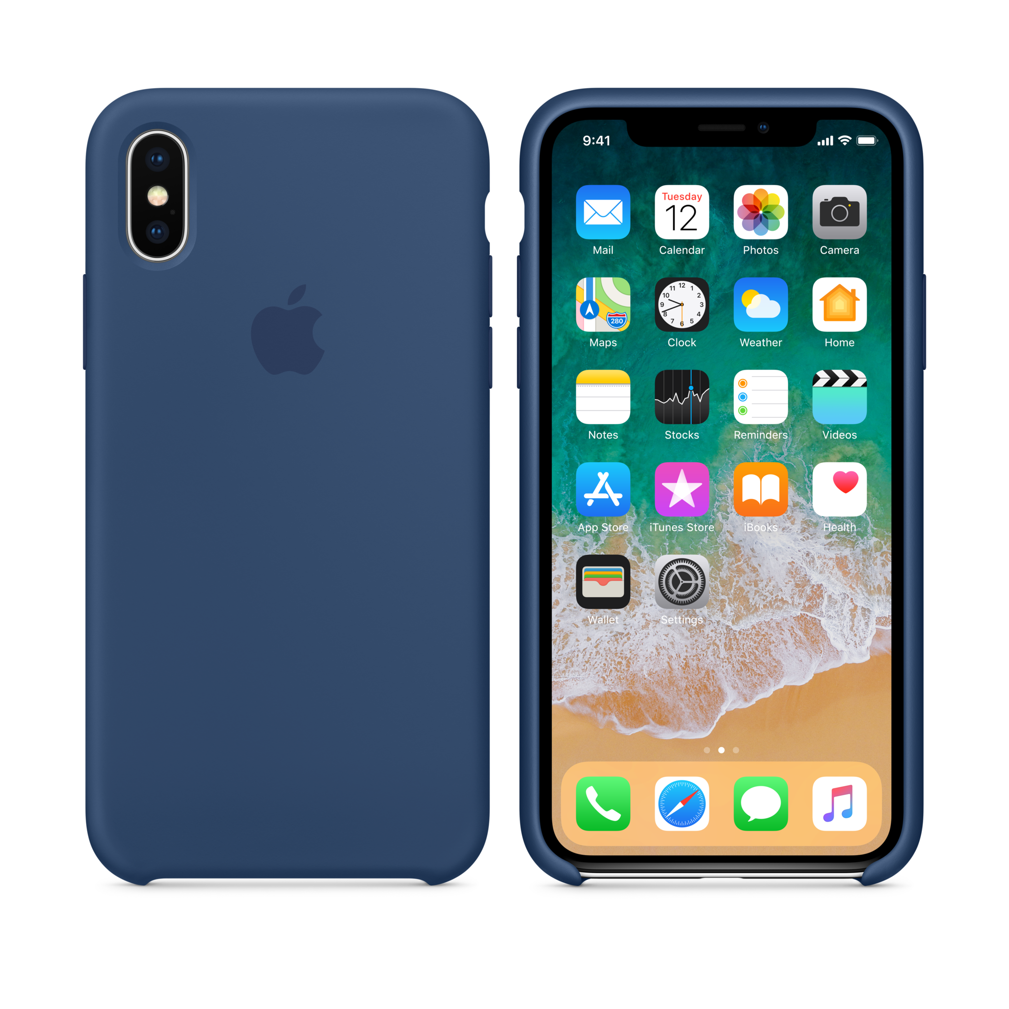 iPhone X Silicone Case — Blue Cobalt