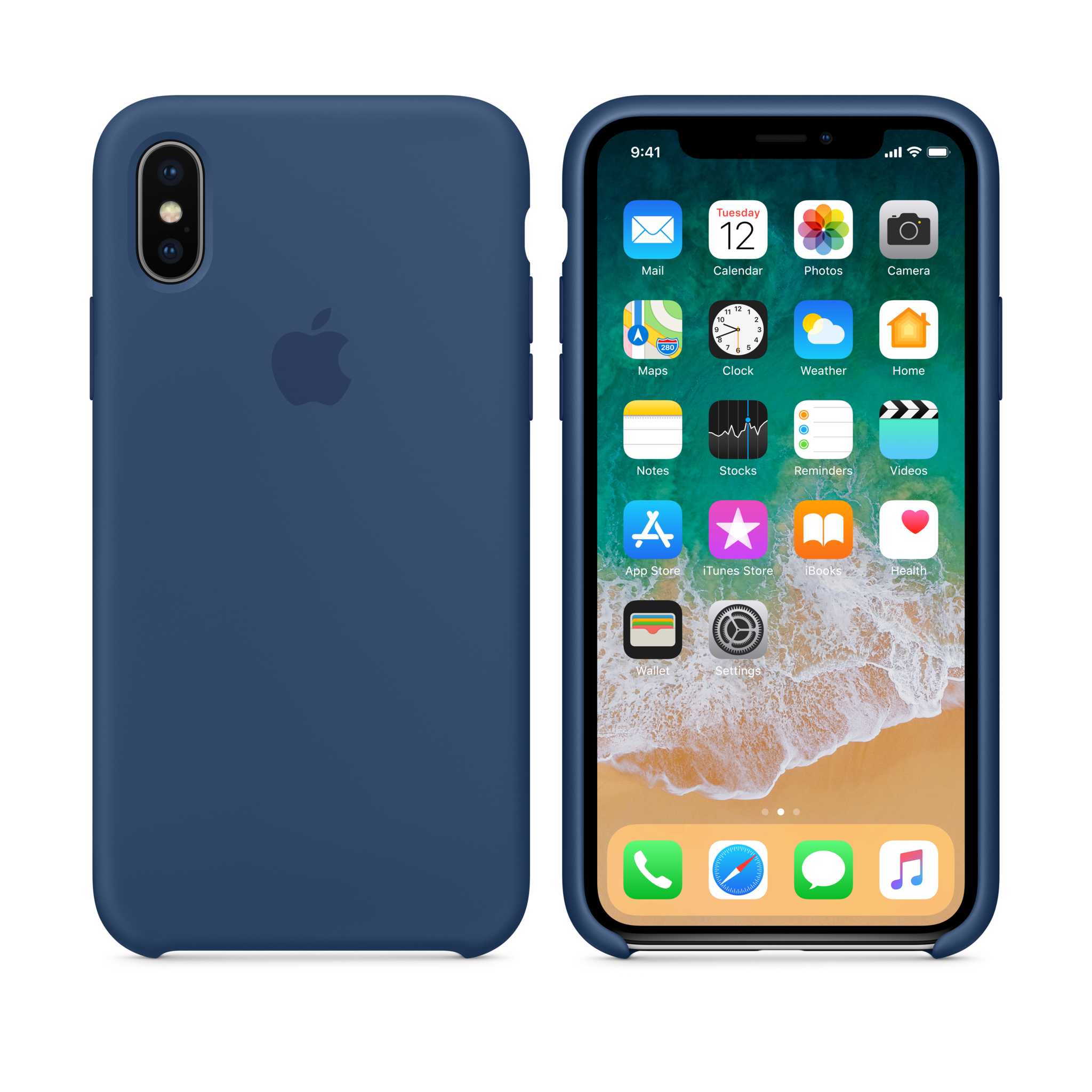 iPhone X Silicone Case — Blue Cobalt