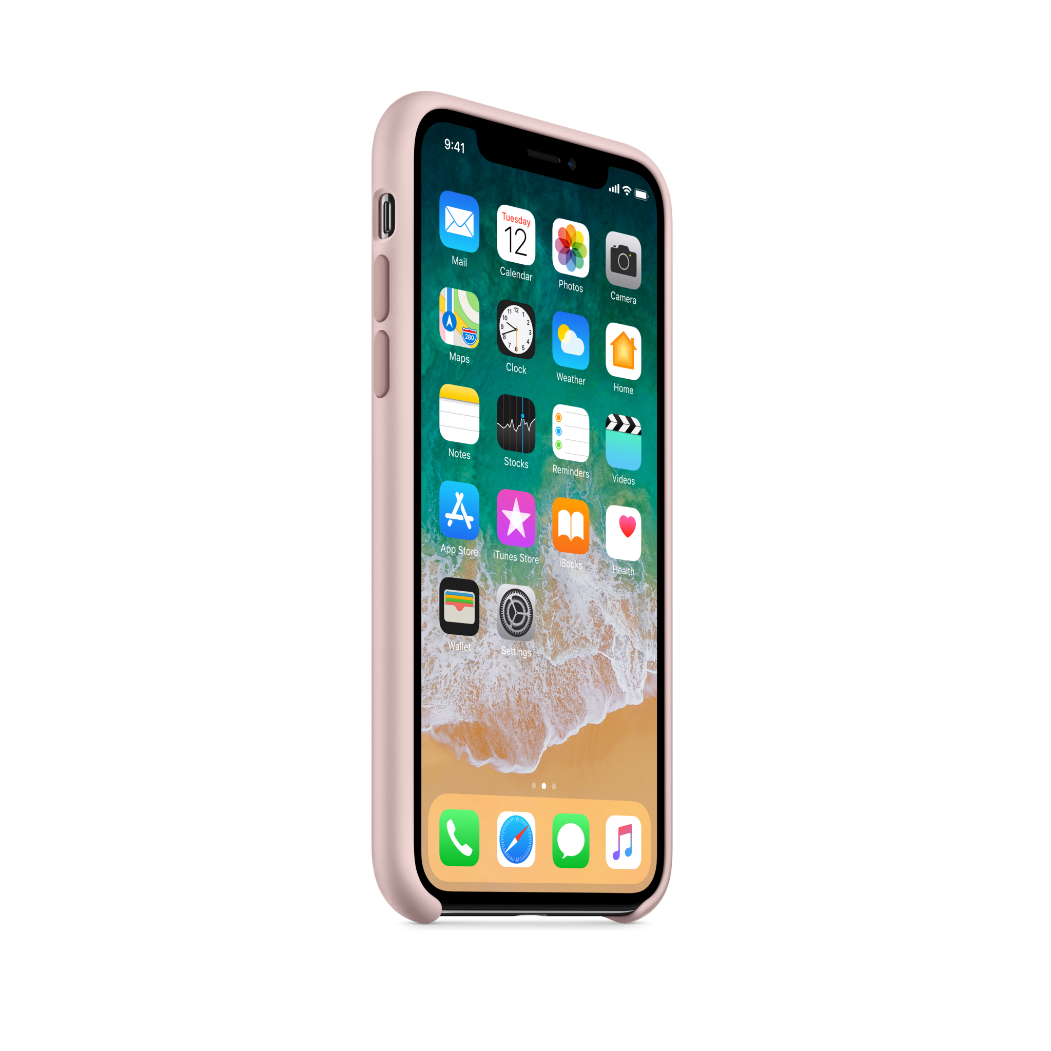 iPhone X Silicone Case — Pink Sand