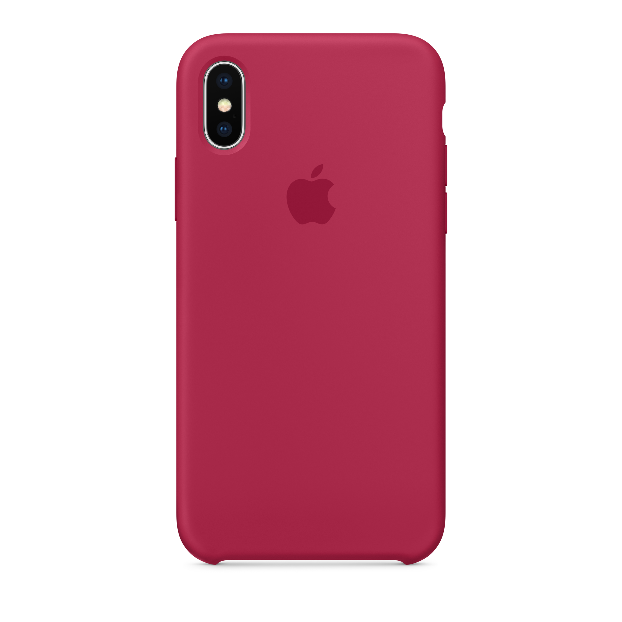 iPhone X Silicone Case — Rose Red