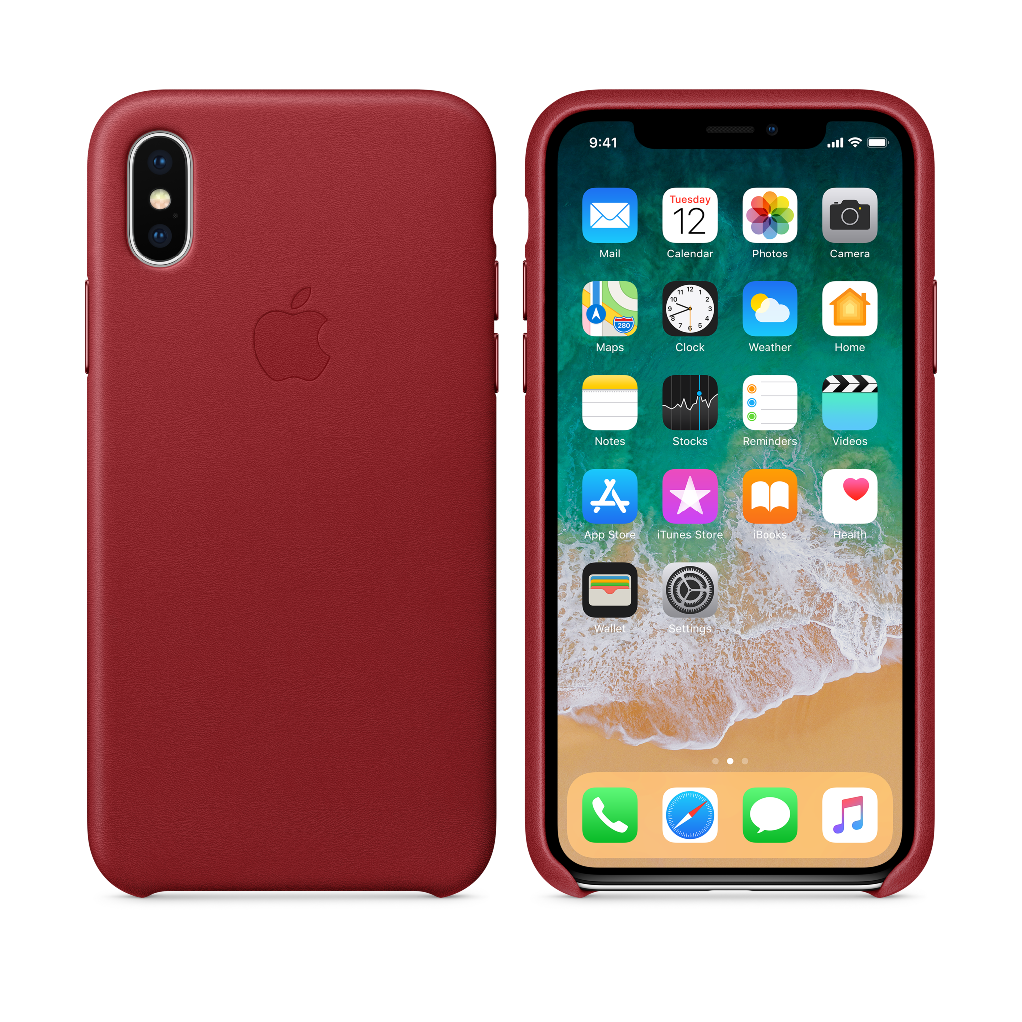 iPhone X Leather Case — PRODUCT(RED)