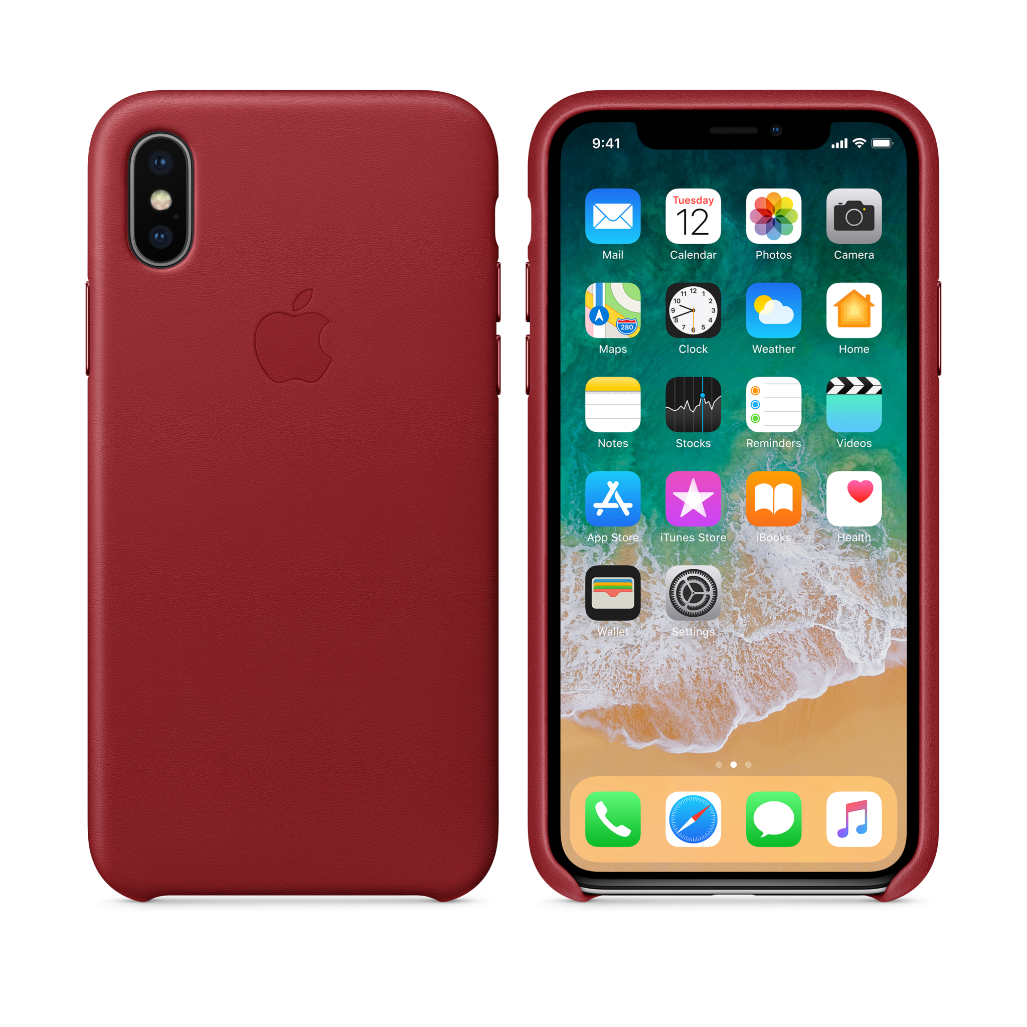 iPhone X Leather Case — PRODUCT(RED)