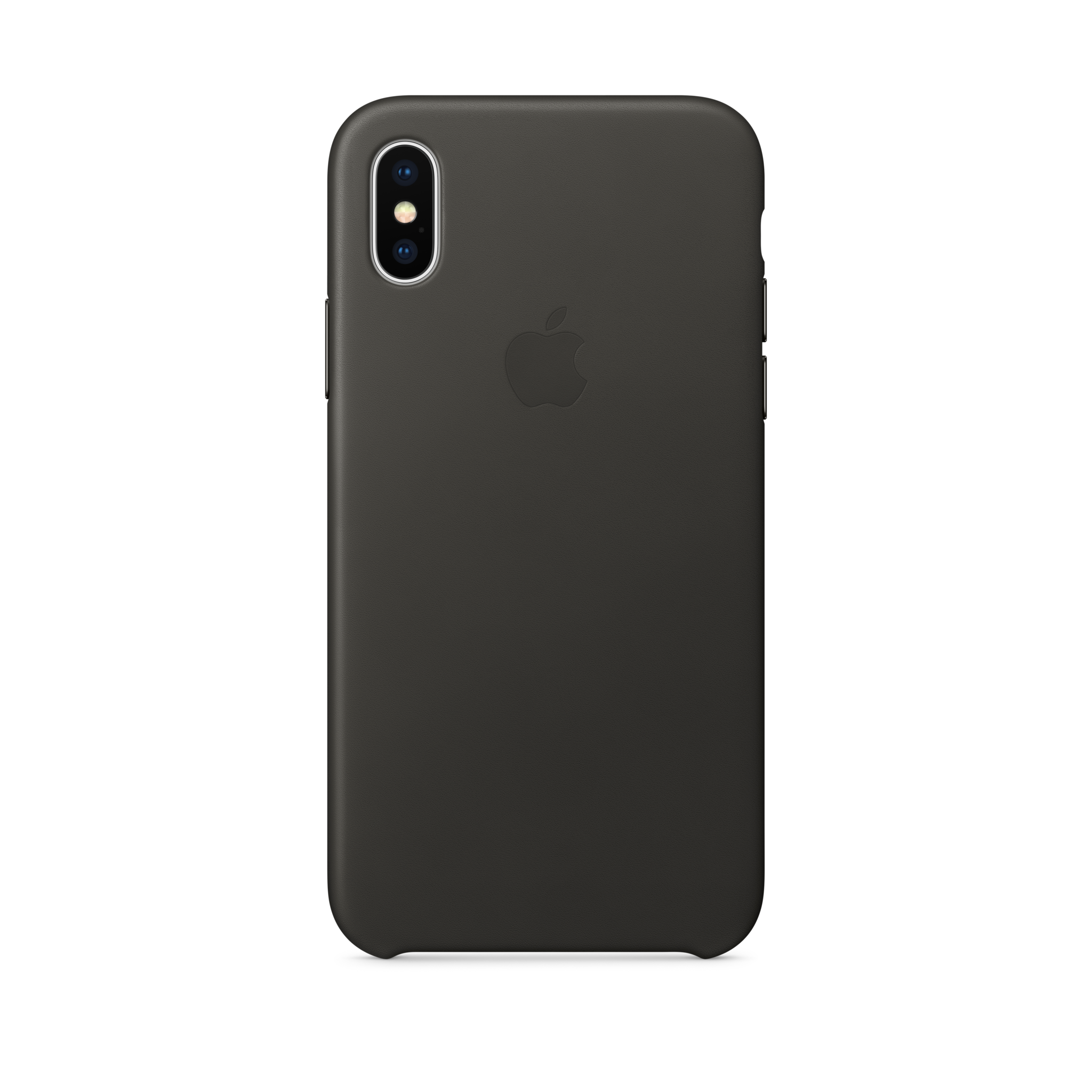 iPhone X Leather Case — Charcoal Gray