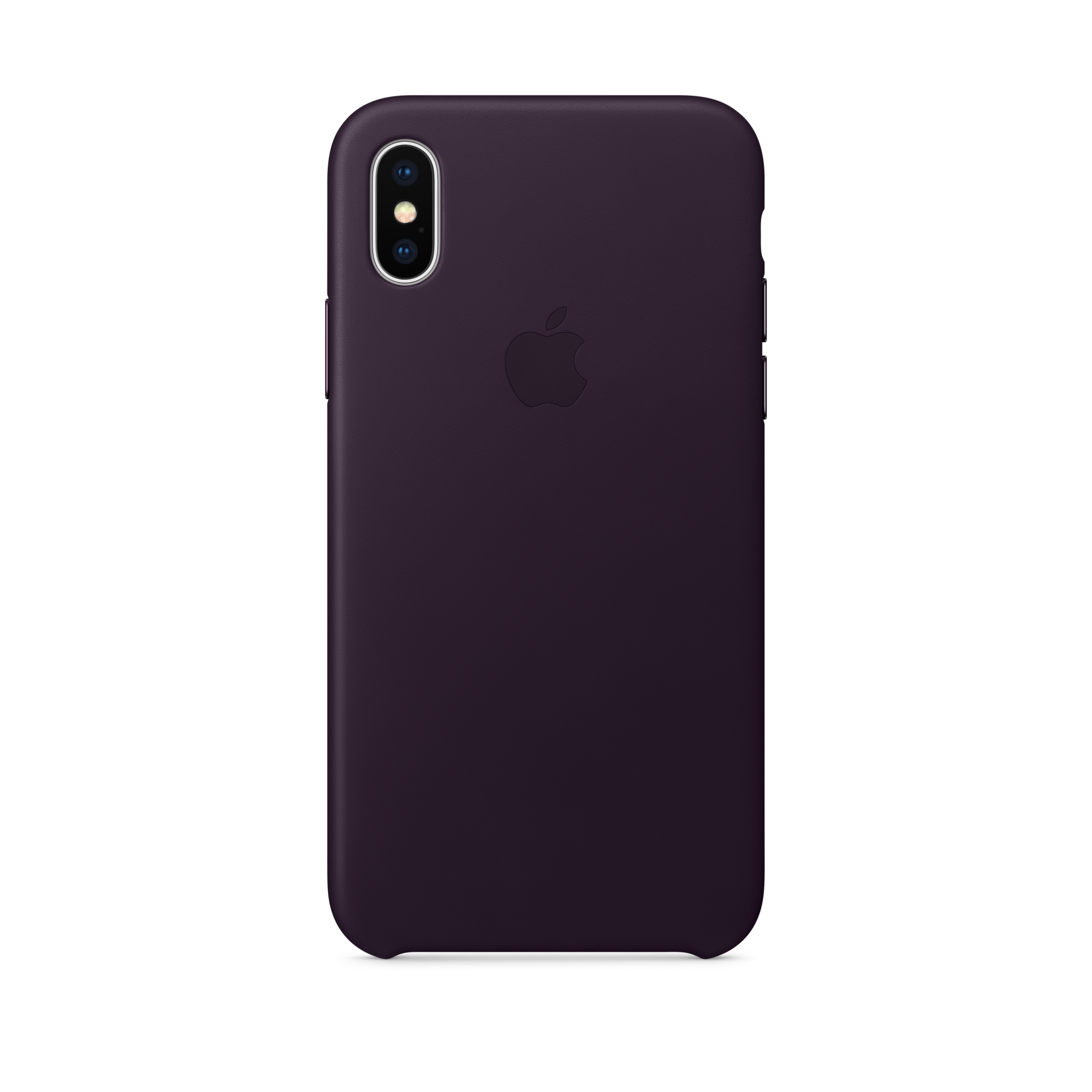 iPhone X Leather Case — Dark Aubergine