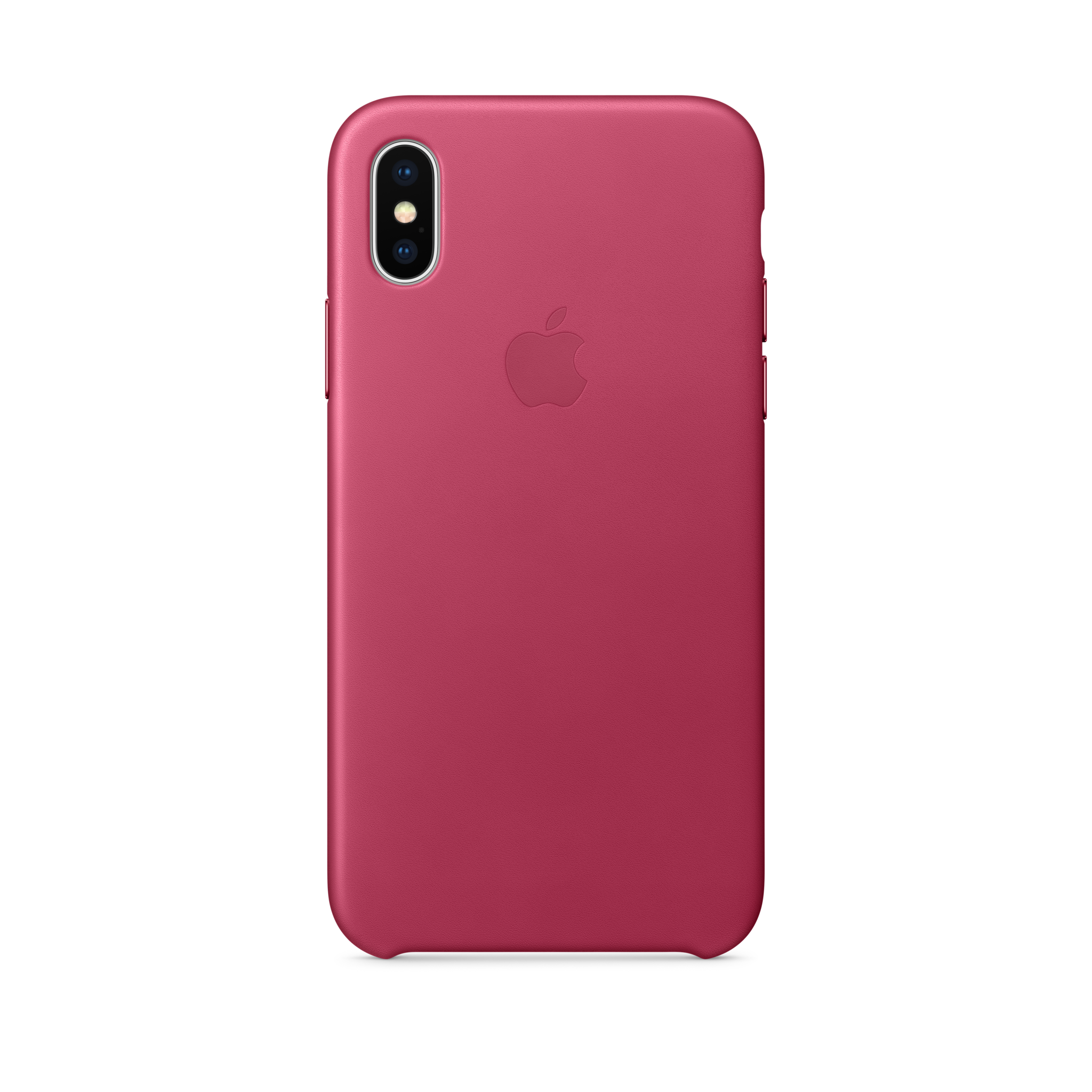 iPhone X Leather Case — Pink Fuchsia