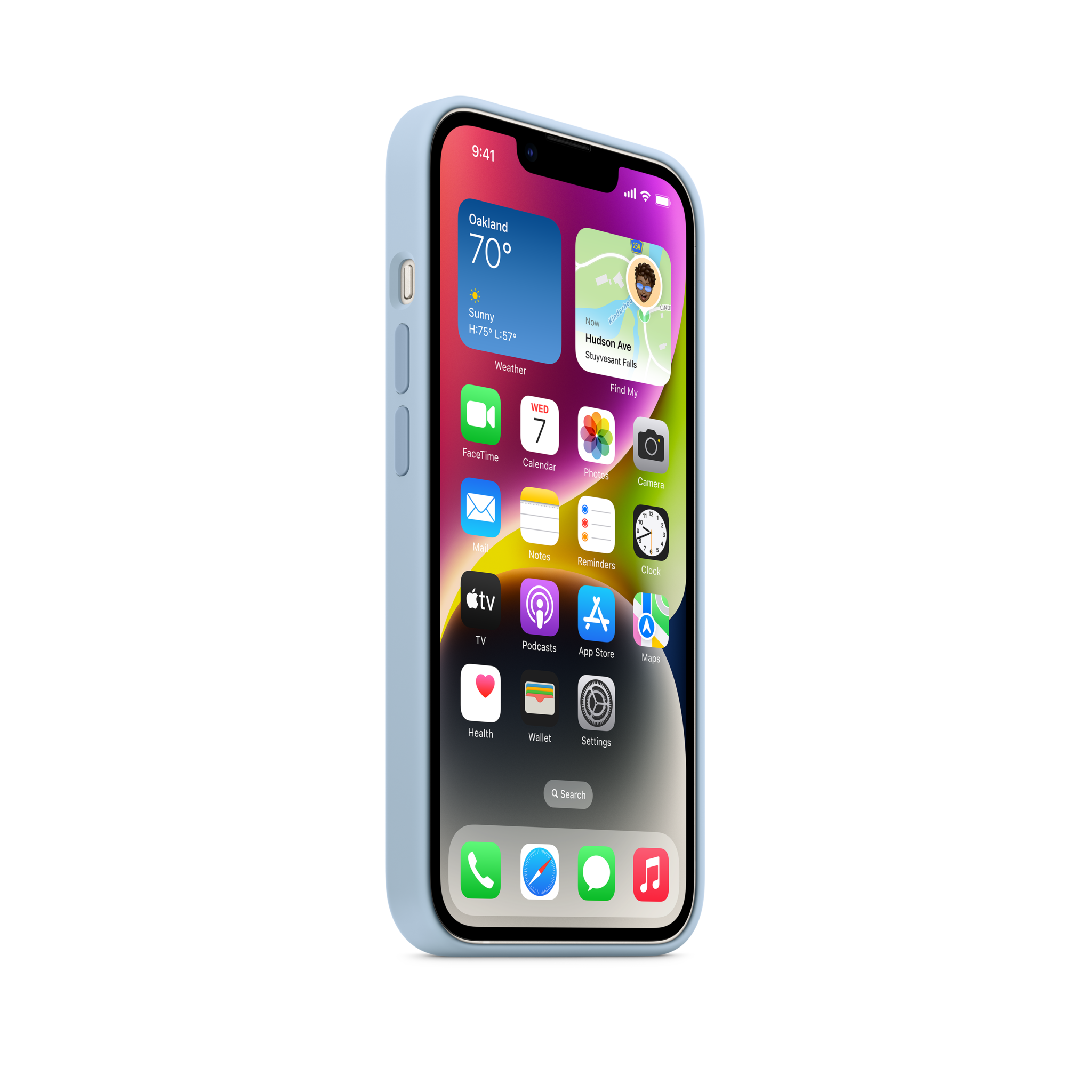 iPhone 14 Silicone Case with MagSafe — Sky