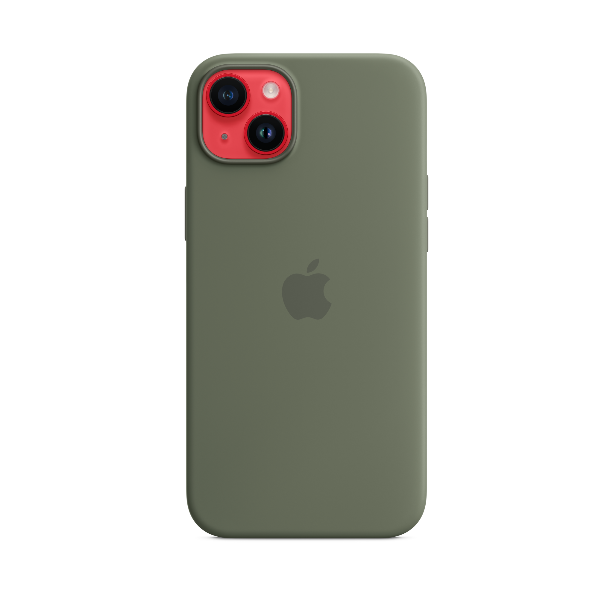iPhone 14 Plus Silicone Case with MagSafe — Olive