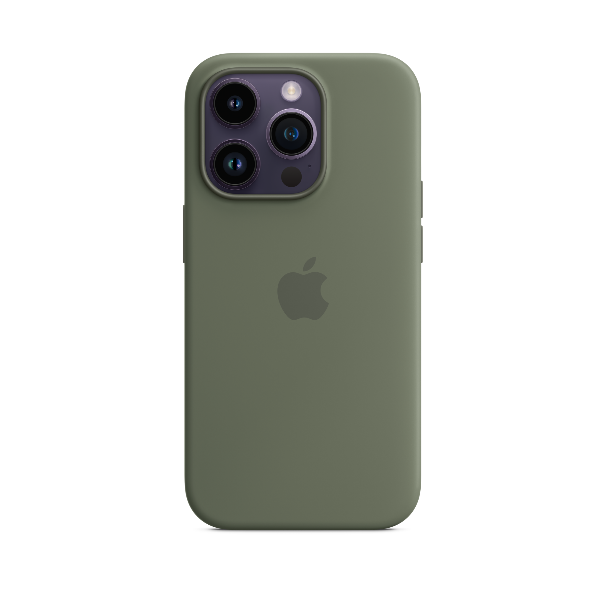 iPhone 14 Pro Silicone Case with MagSafe — Olive