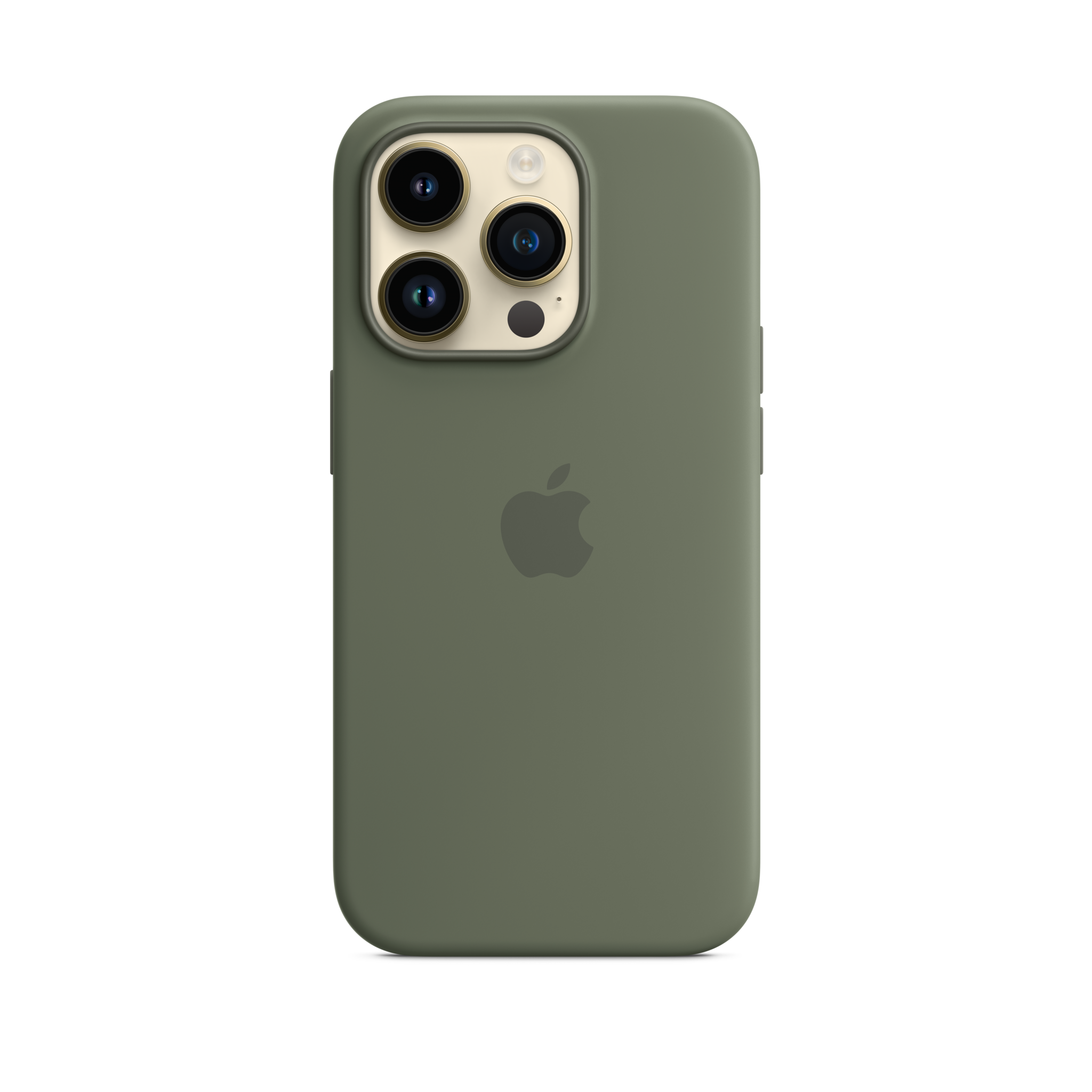 iPhone 14 Pro Silicone Case with MagSafe — Olive