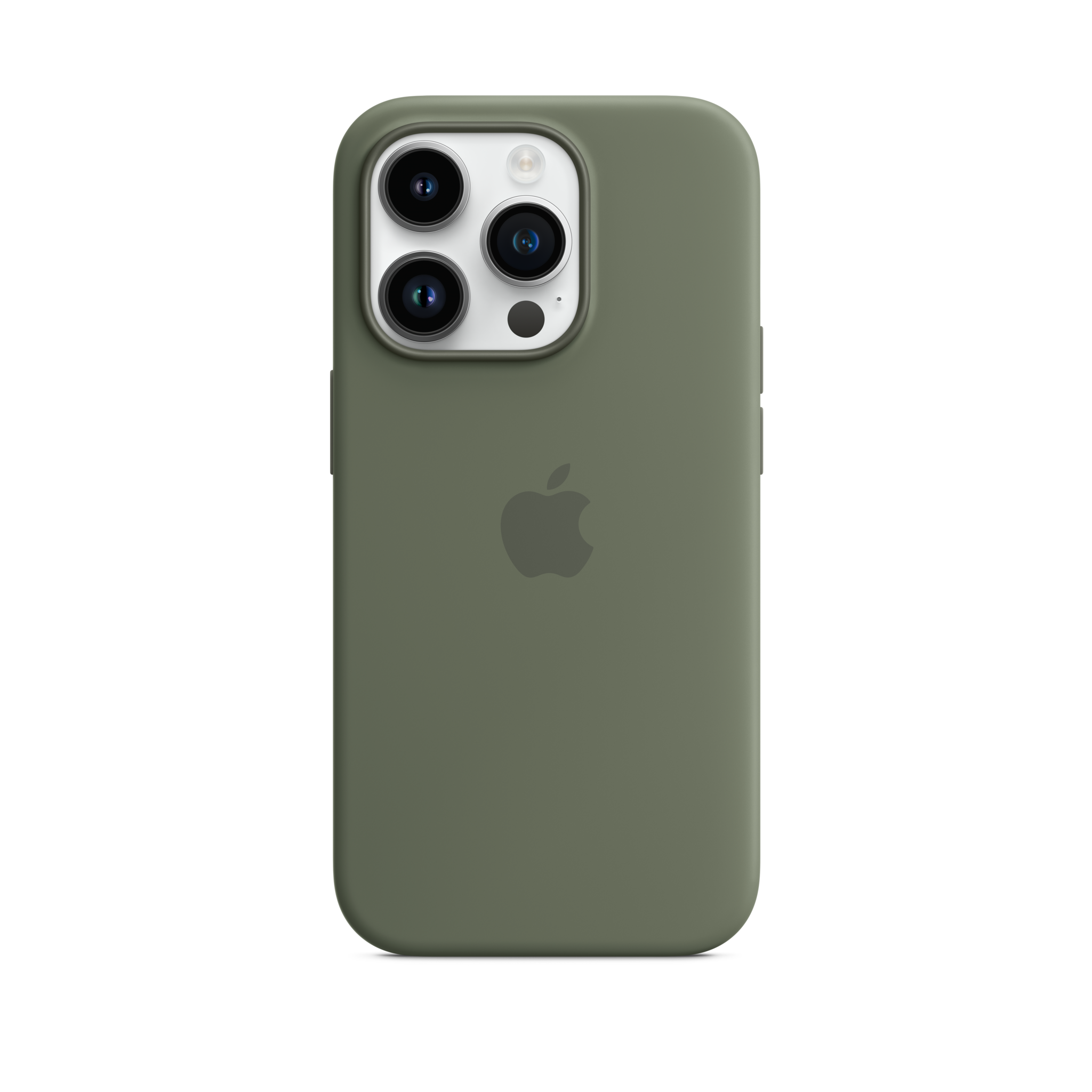 iPhone 14 Pro Silicone Case with MagSafe — Olive