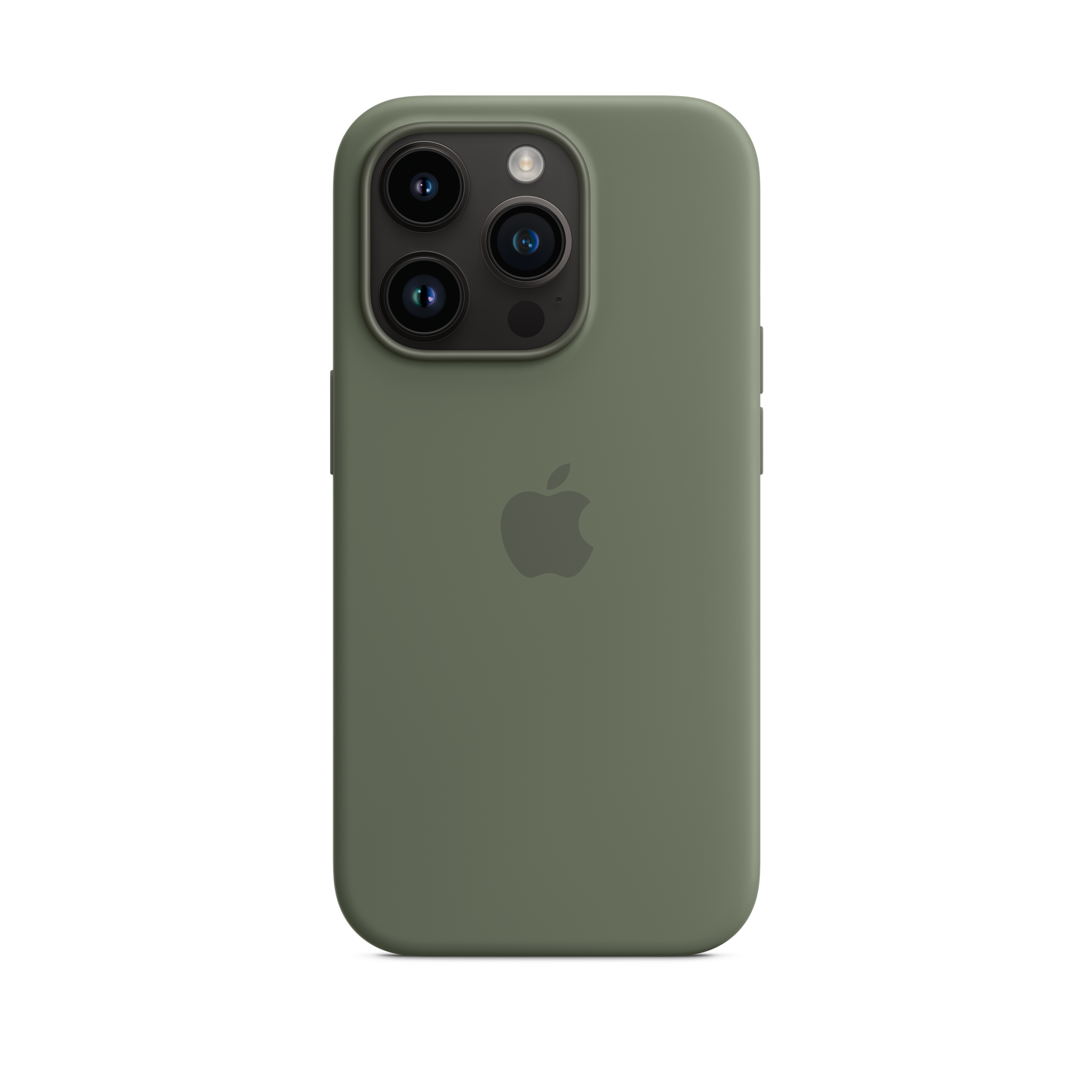 iPhone 14 Pro Silicone Case with MagSafe — Olive