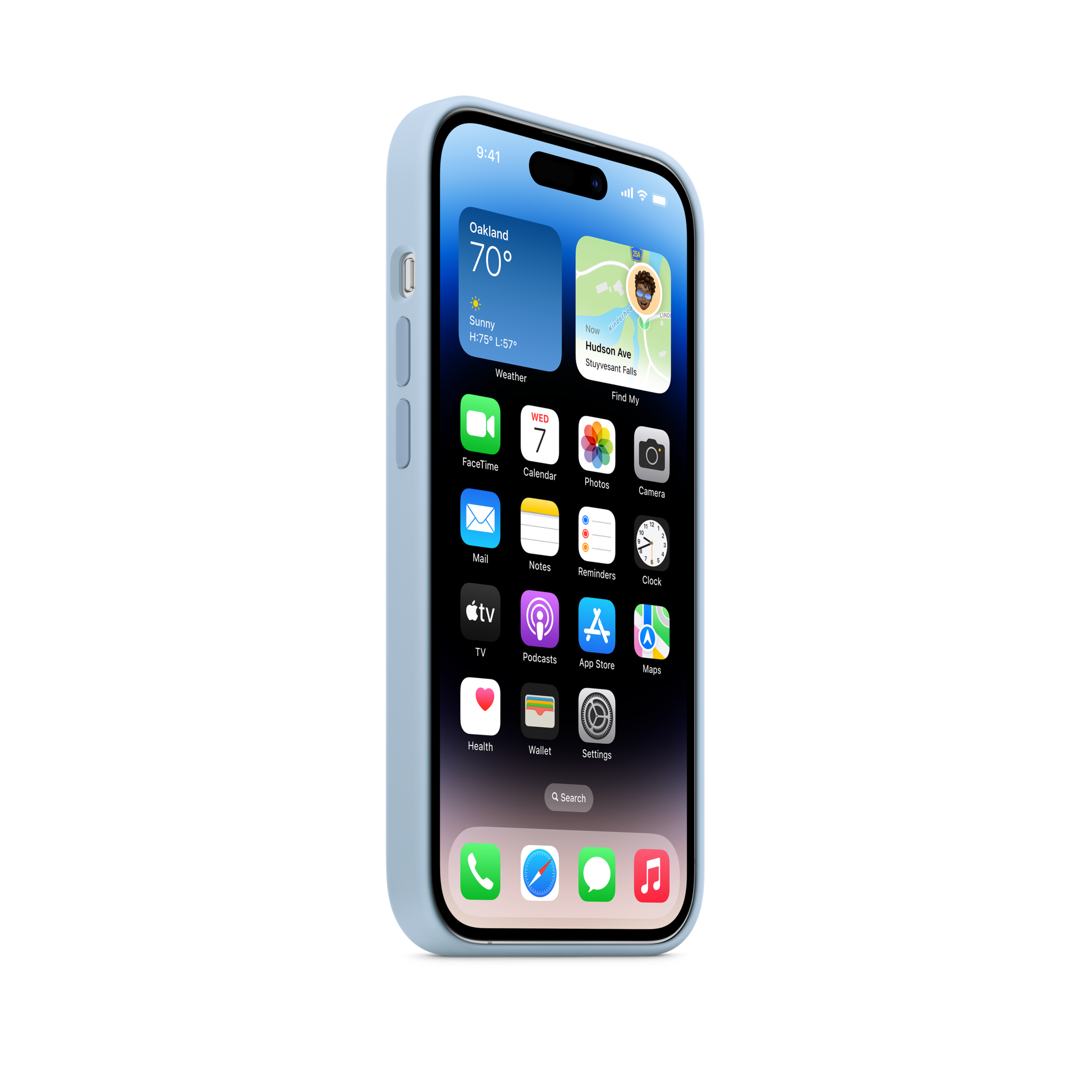 iPhone 14 Pro Silicone Case with MagSafe — Sky