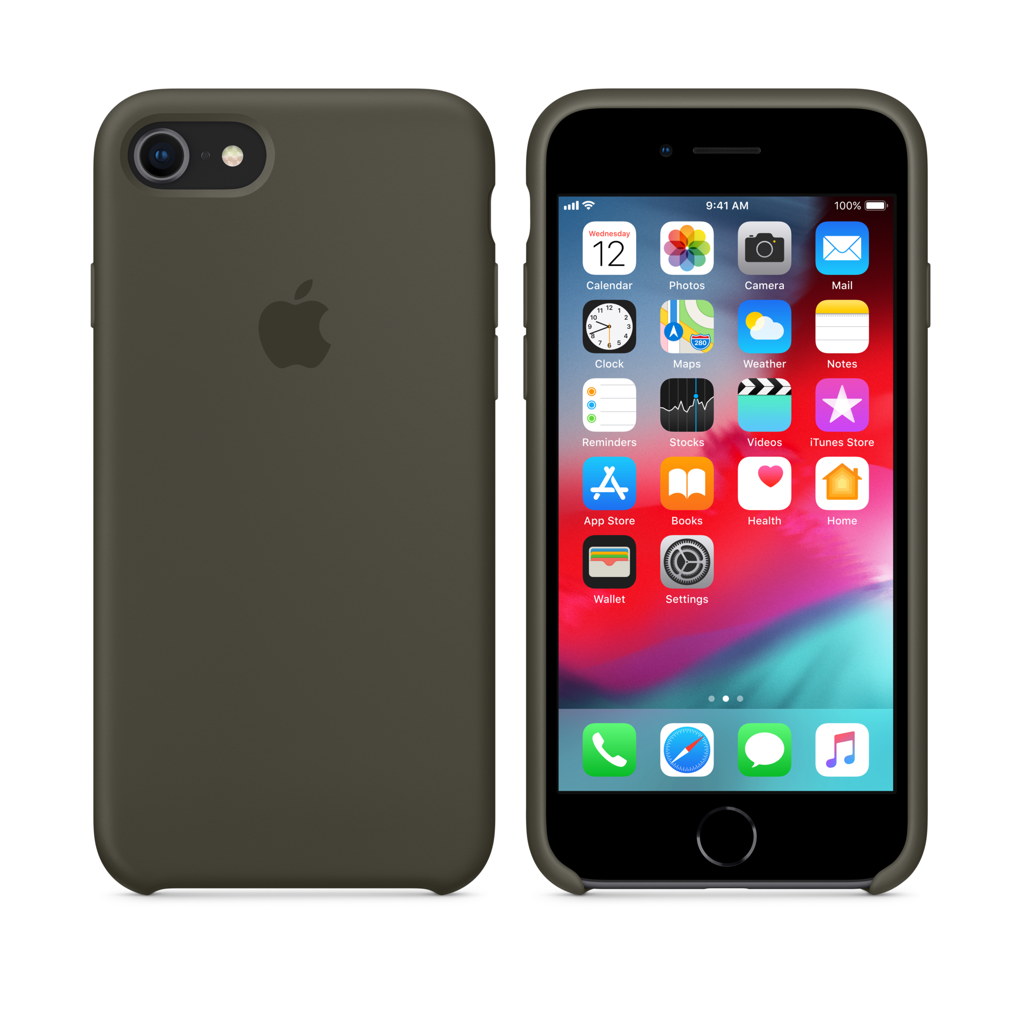 iPhone 8 / 7 Silicone Case — Dark Olive