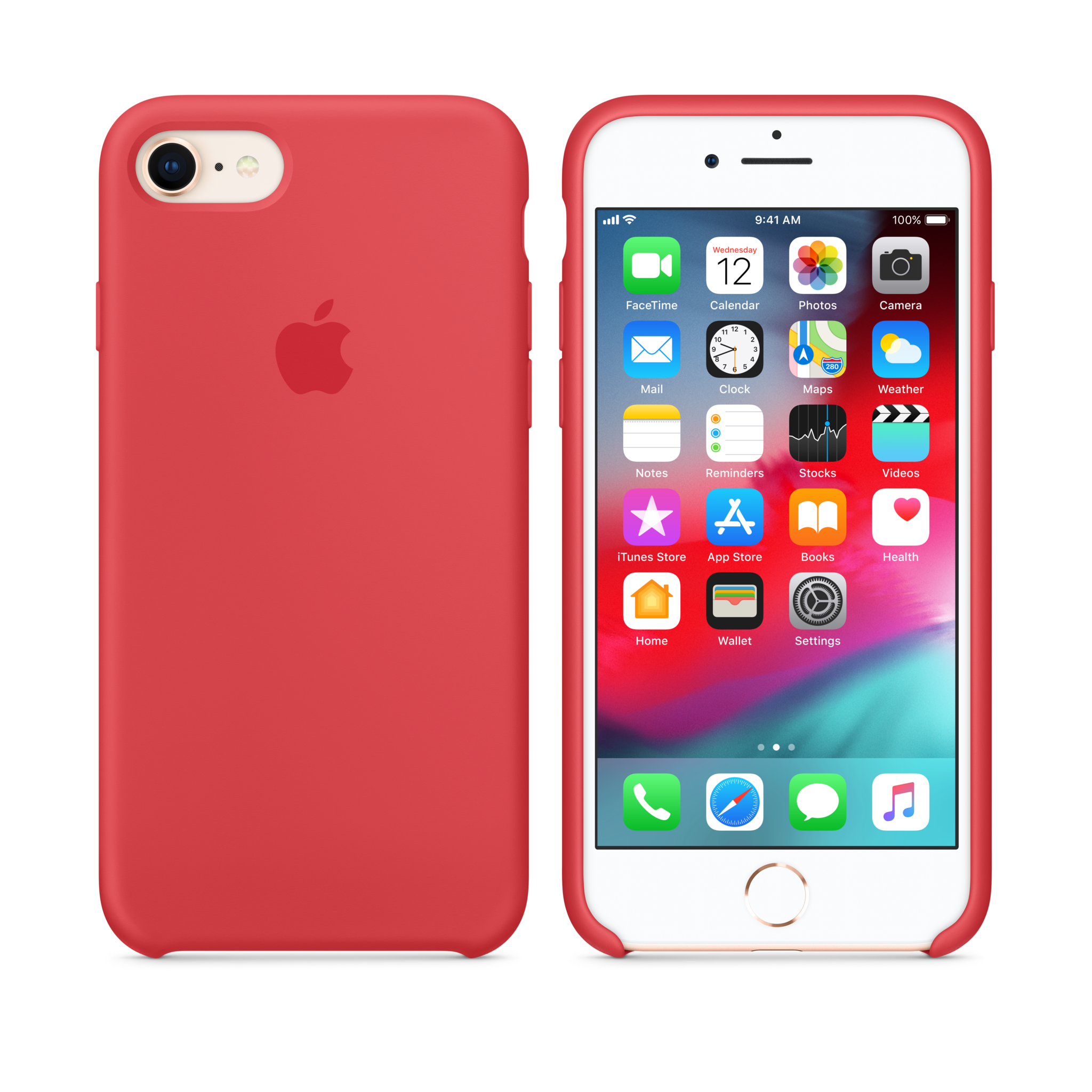 iPhone 8 / 7 Silicone Case — Red Raspberry