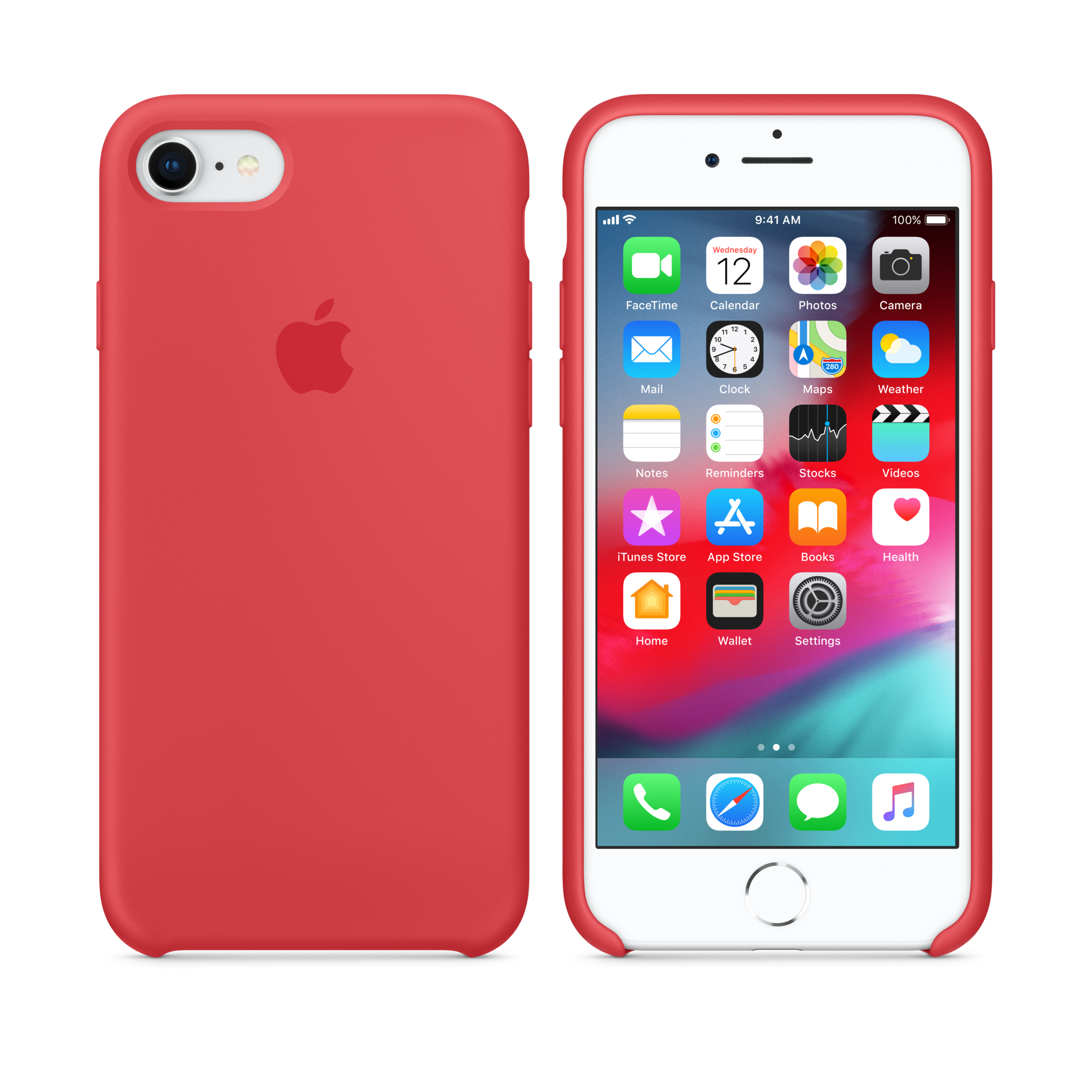 iPhone 8 / 7 Silicone Case — Red Raspberry
