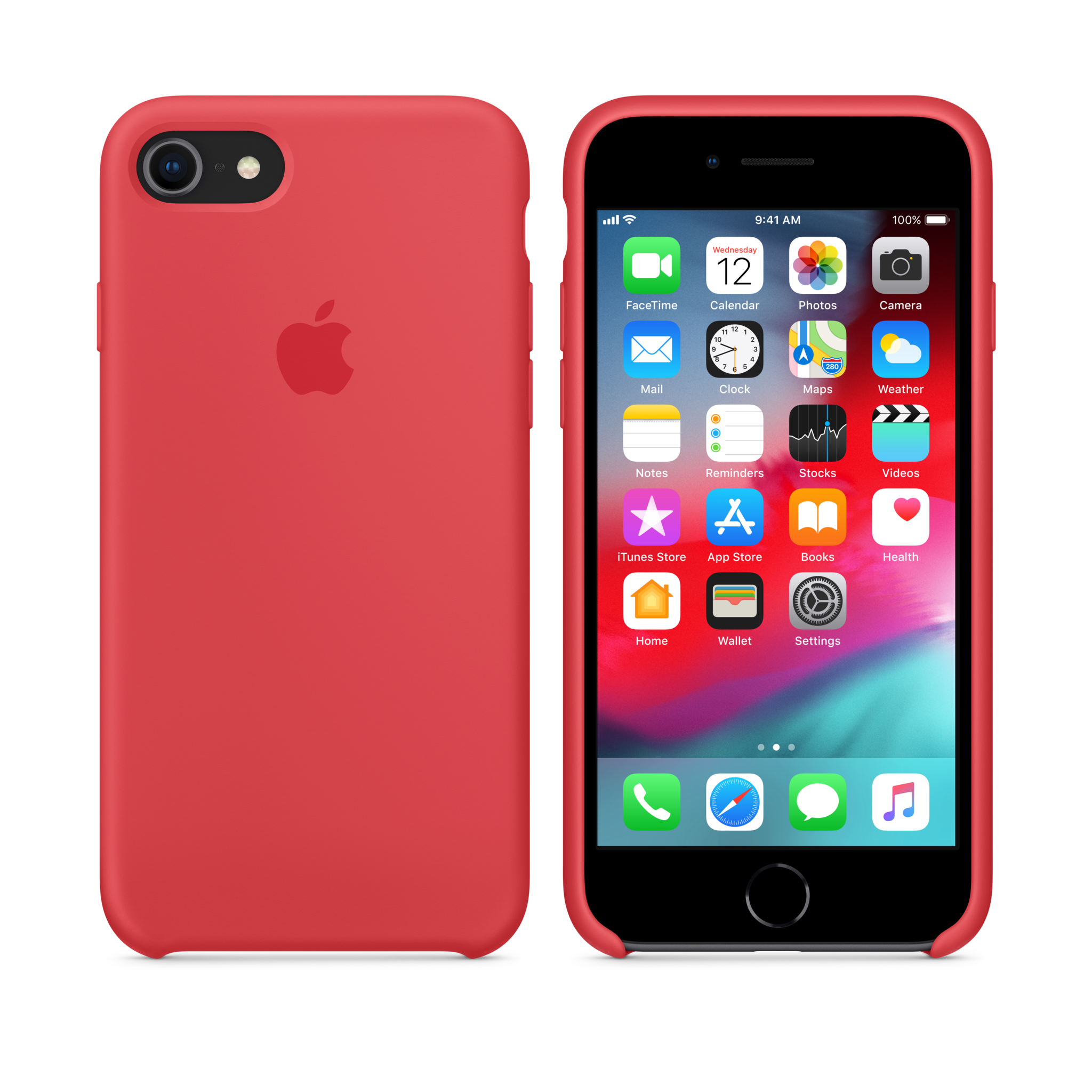 iPhone 8 / 7 Silicone Case — Red Raspberry