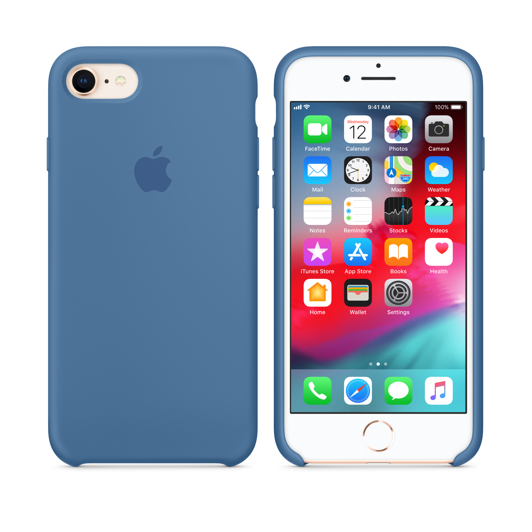 iPhone 8 / 7 Silicone Case — Denim Blue