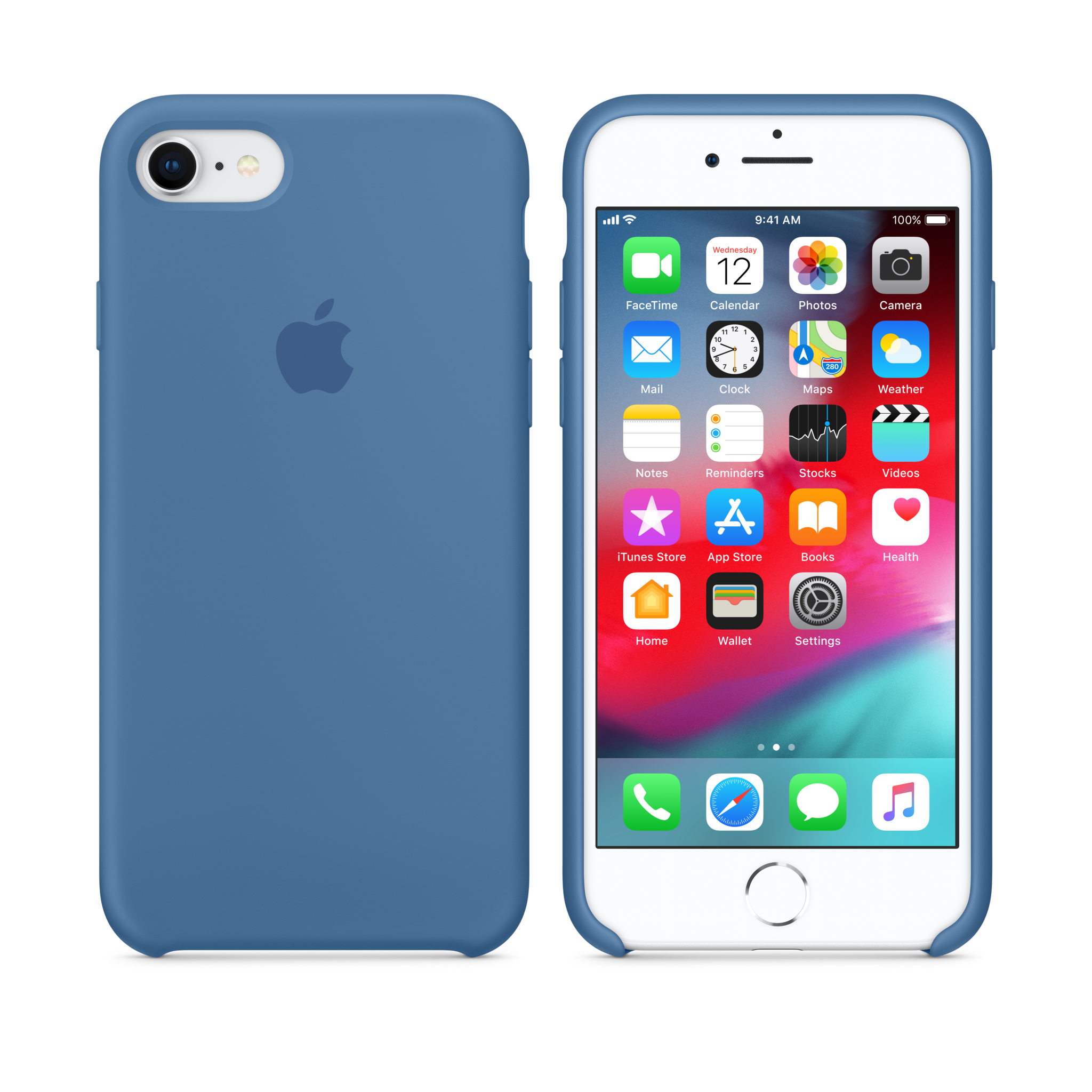 iPhone 8 / 7 Silicone Case — Denim Blue