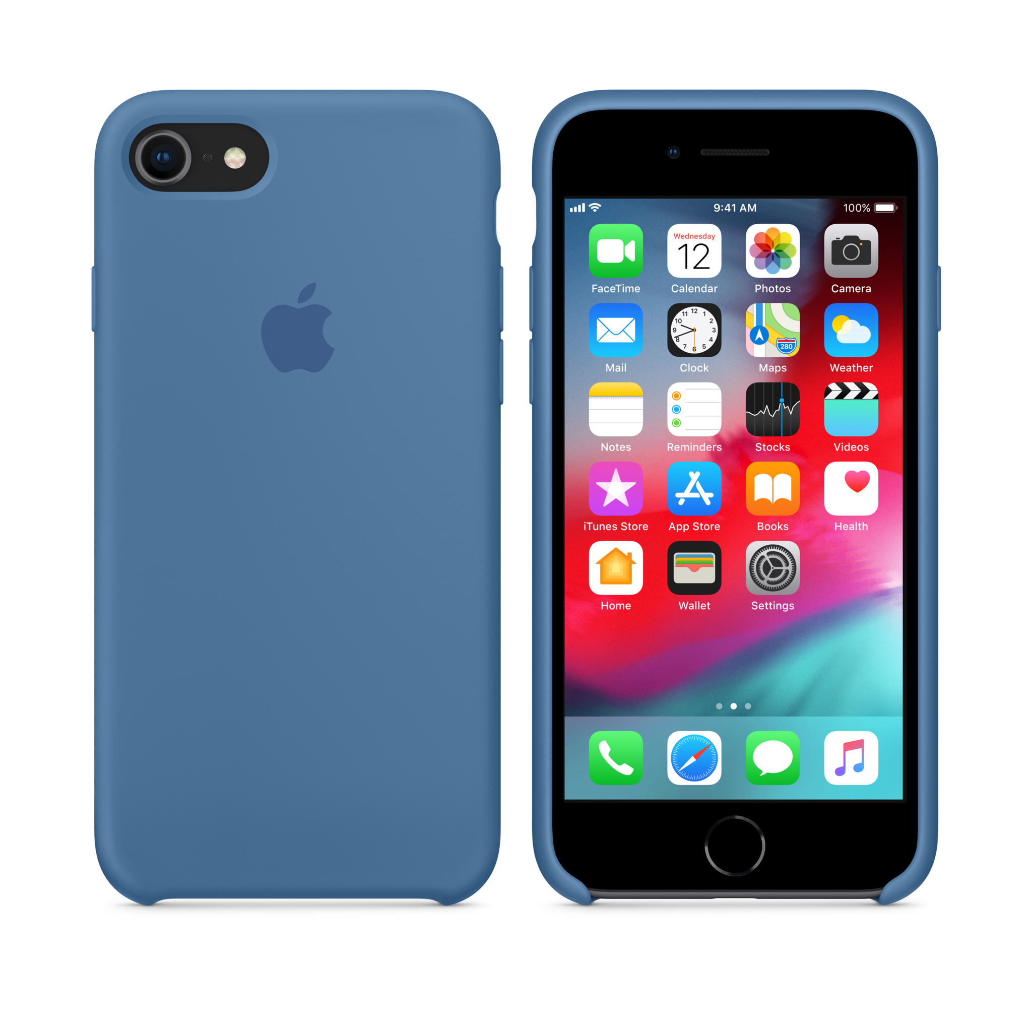 iPhone 8 / 7 Silicone Case — Denim Blue