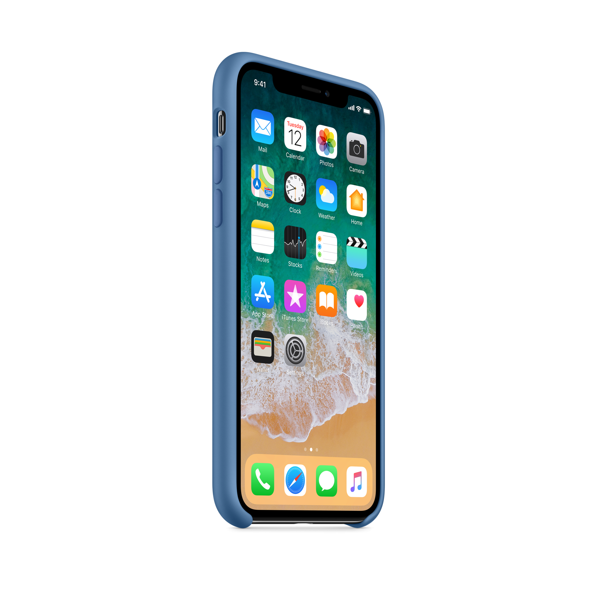 iPhone X Silicone Case — Denim Blue