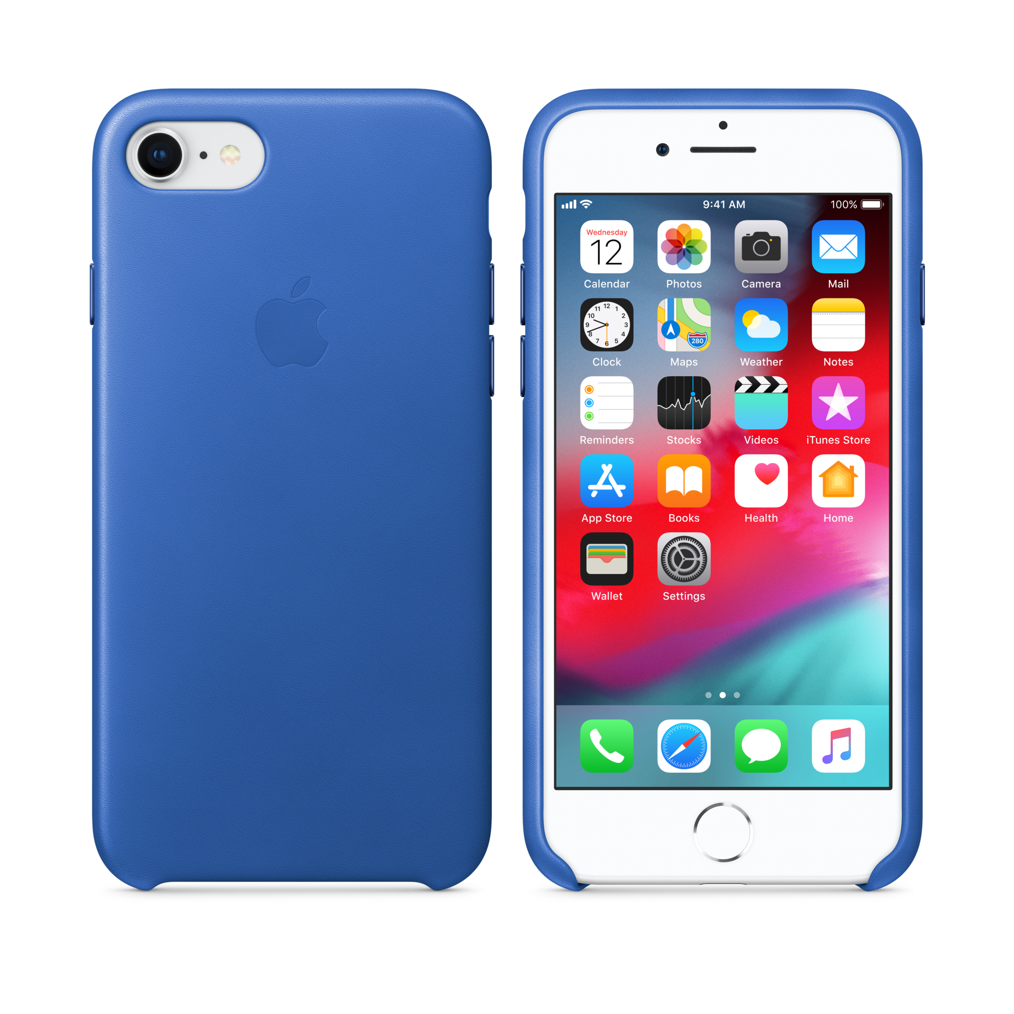 iPhone 8 / 7 Leather Case — Electric Blue