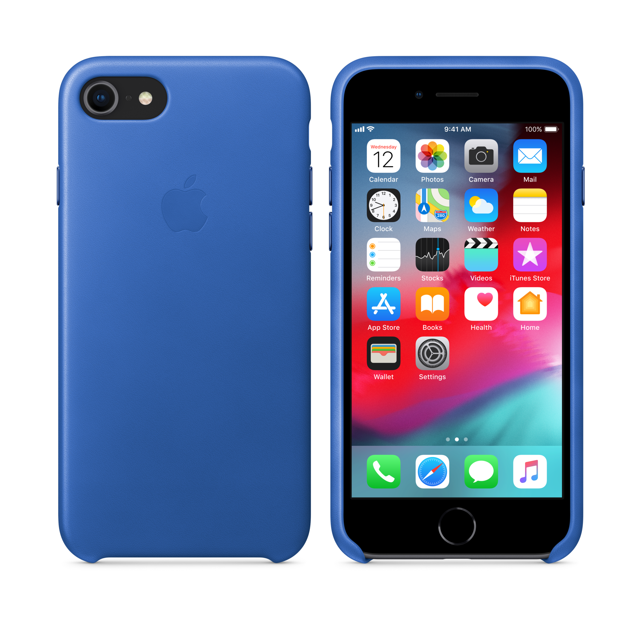 iPhone 8 / 7 Leather Case — Electric Blue