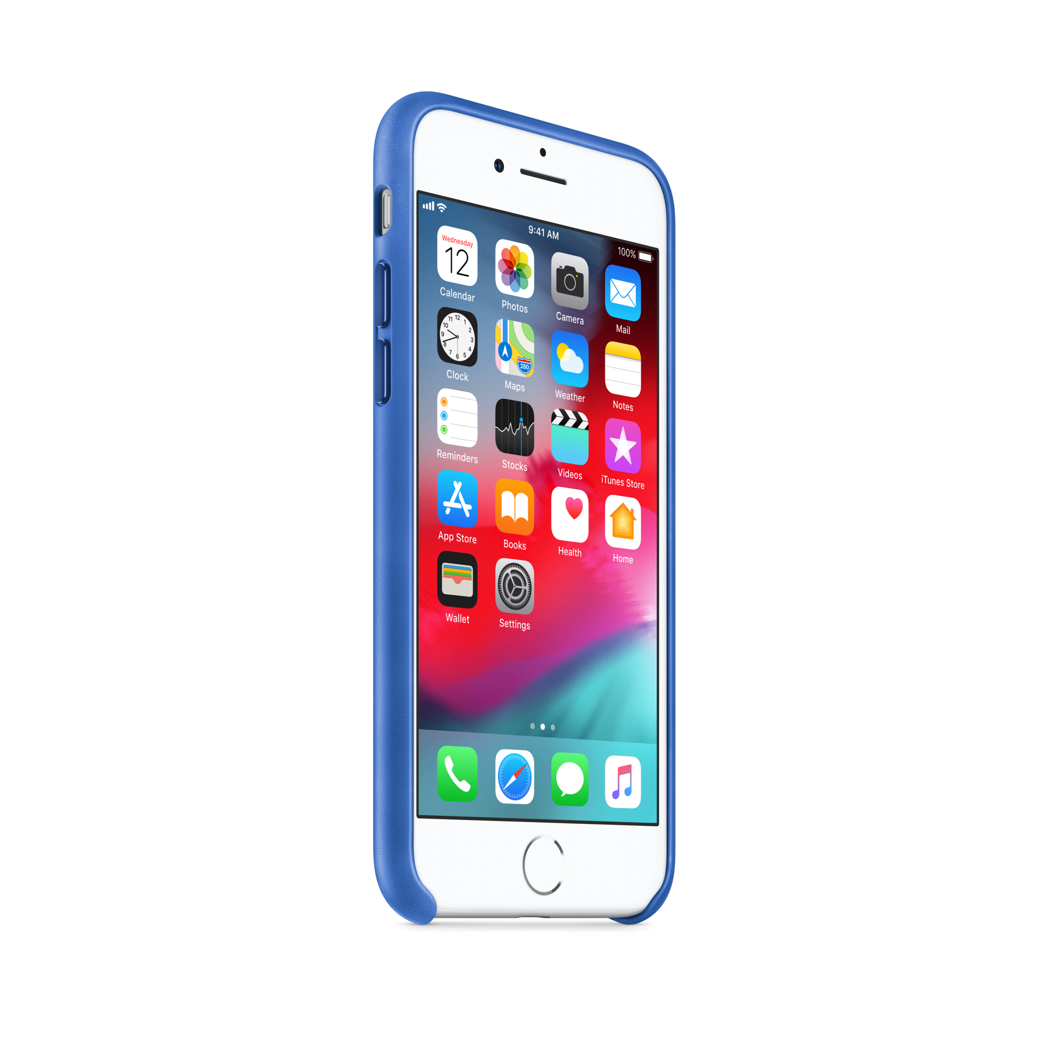 iPhone 8 / 7 Leather Case — Electric Blue