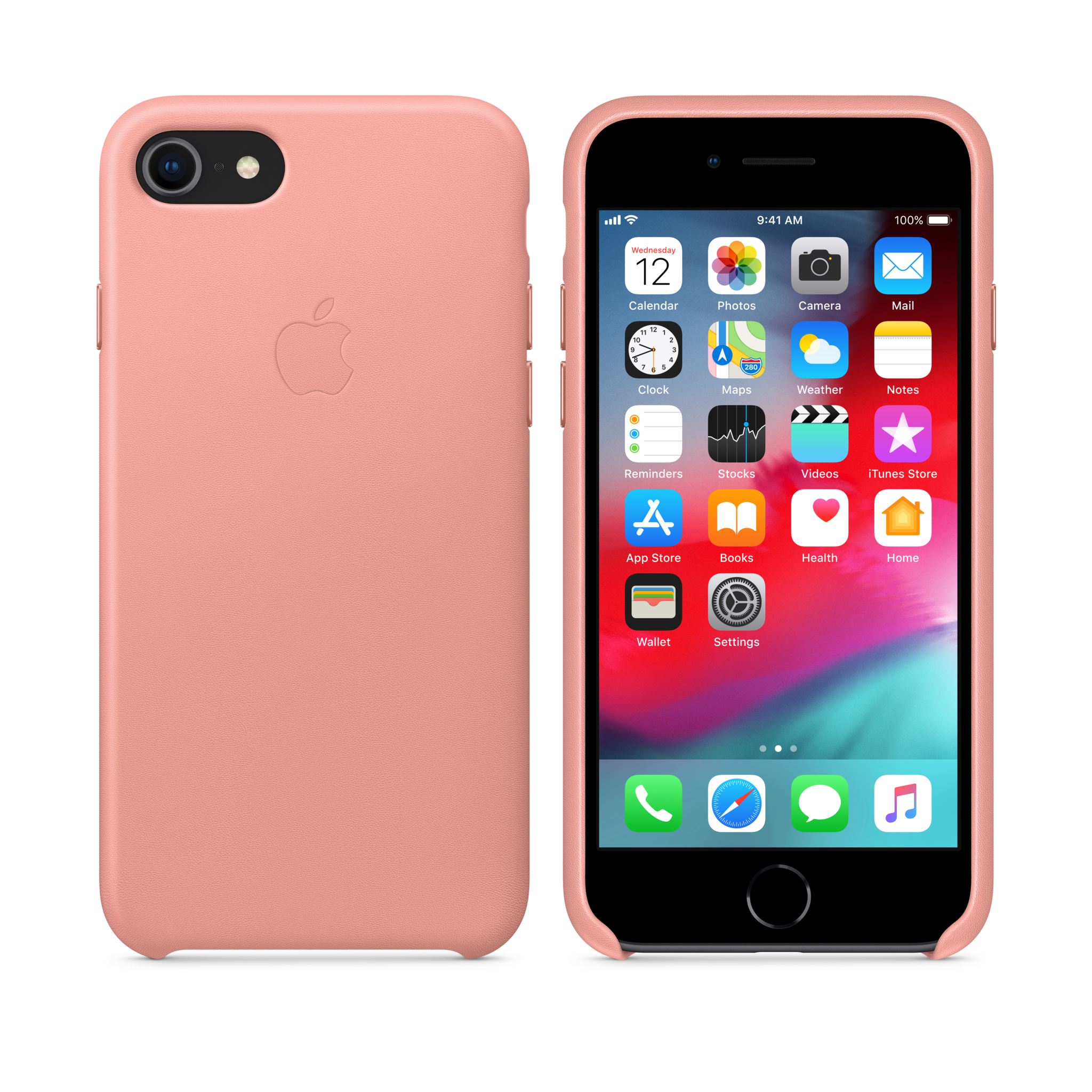 iPhone 8 / 7 Leather Case — Soft Pink