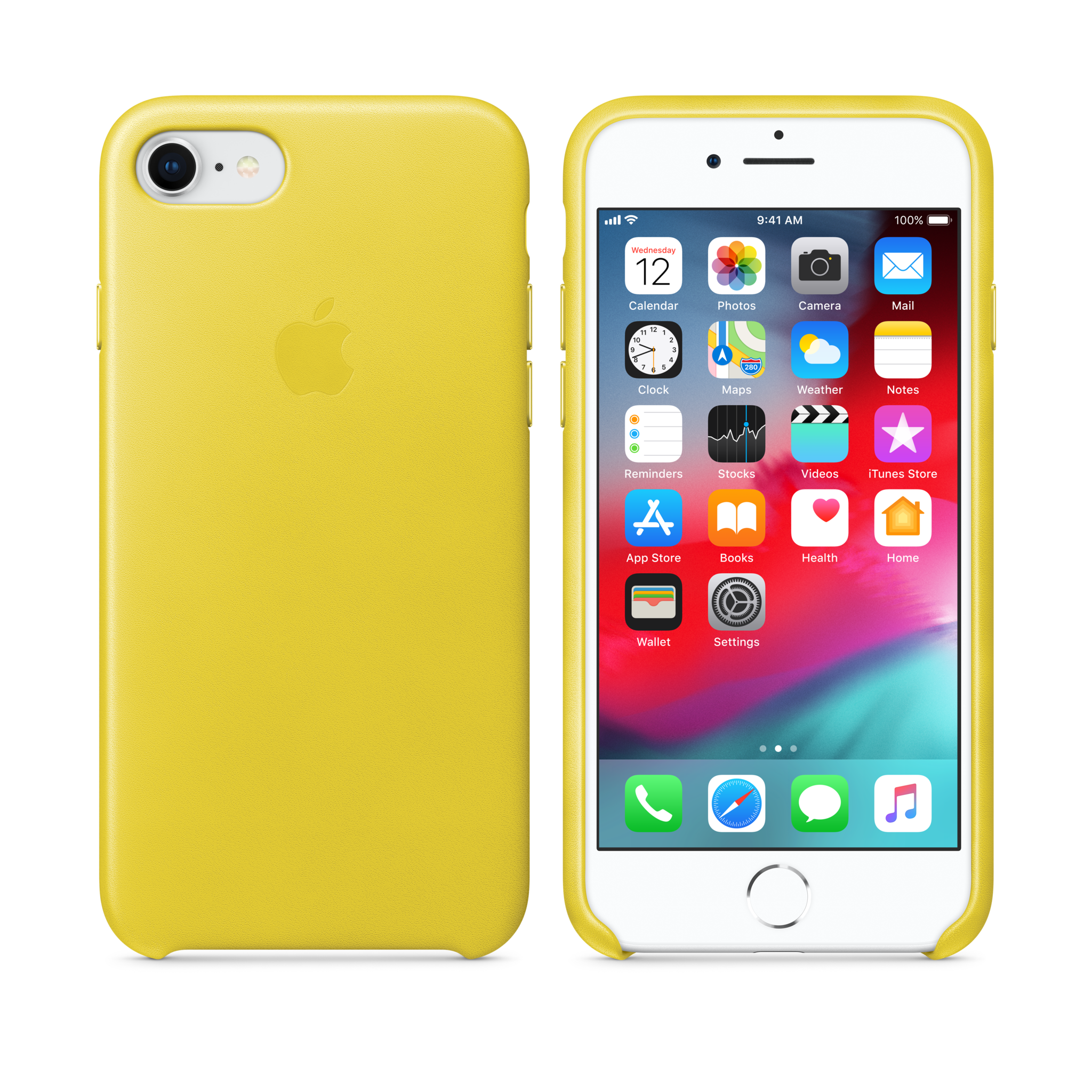 iPhone 8 / 7 Leather Case — Spring Yellow