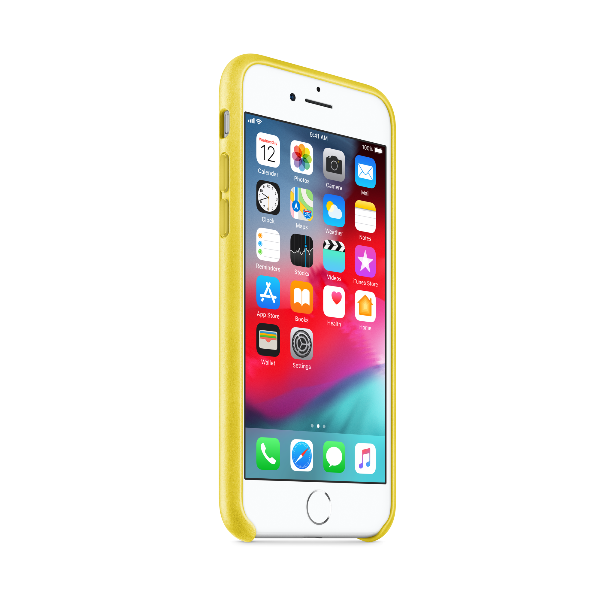 iPhone 8 / 7 Leather Case — Spring Yellow