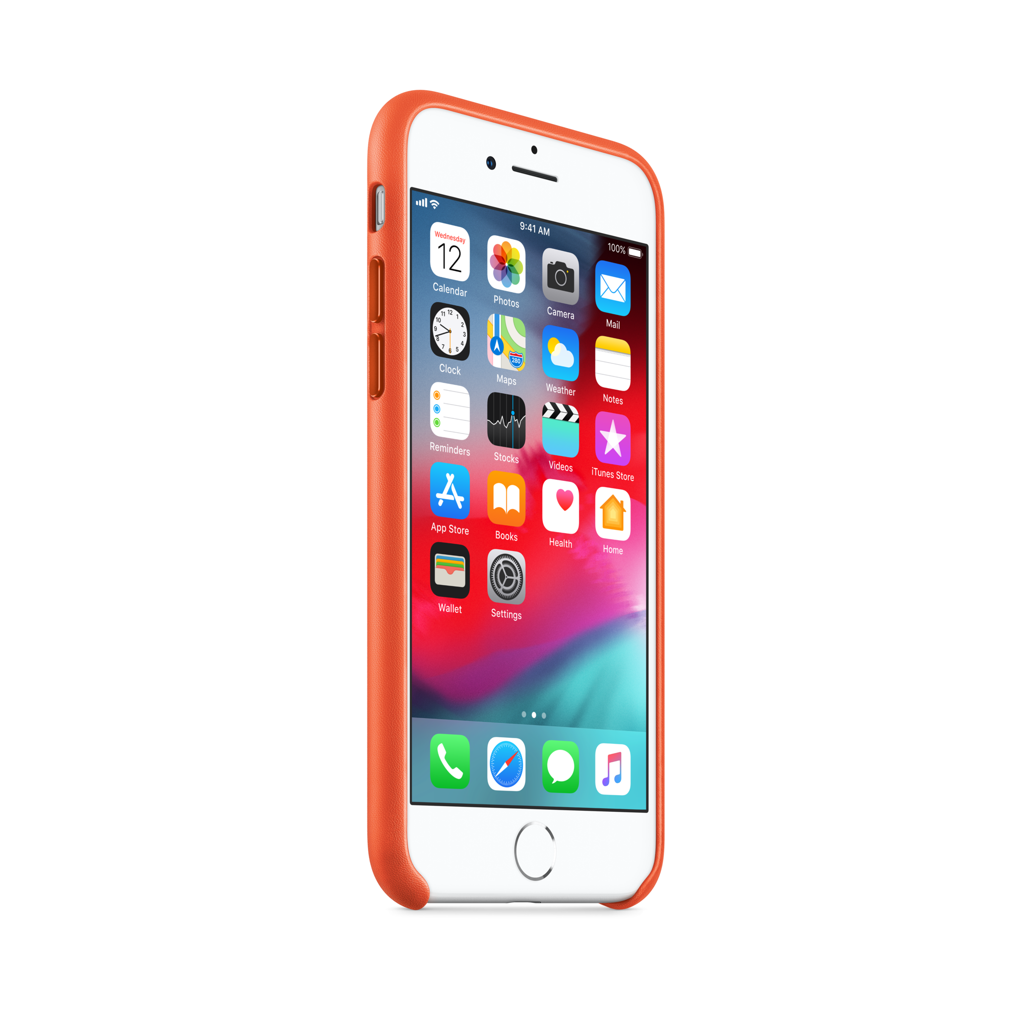 iPhone 8 / 7 Leather Case — Bright Orange